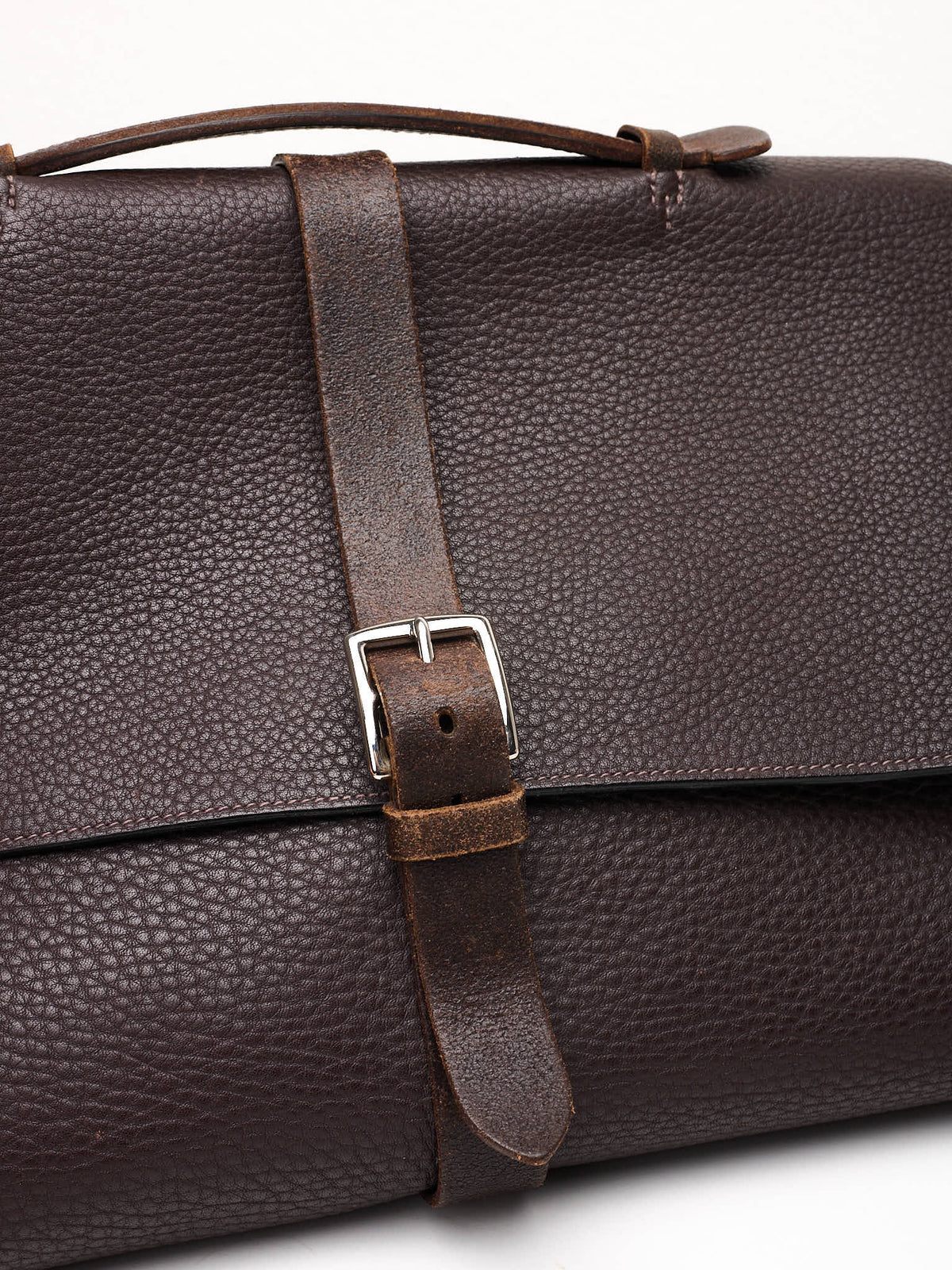 HERMES Etriviere II Brown Fjord Leather Briefcase Bag