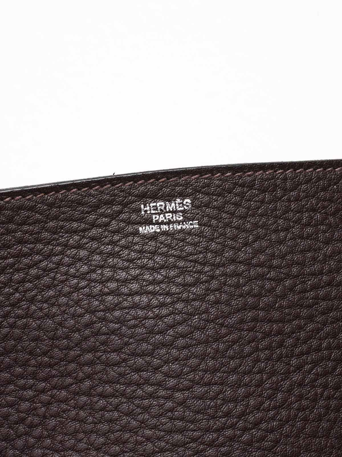 HERMES Etriviere II Brown Fjord Leather Briefcase Bag