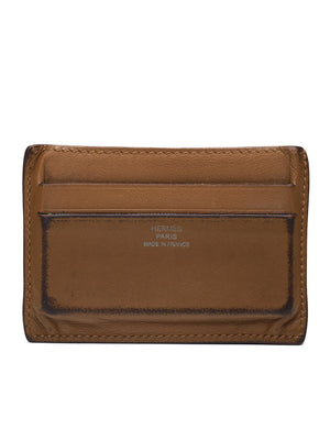 HERMES Citizen Twill in Swift Calfskin Leather Card Holder Wallet