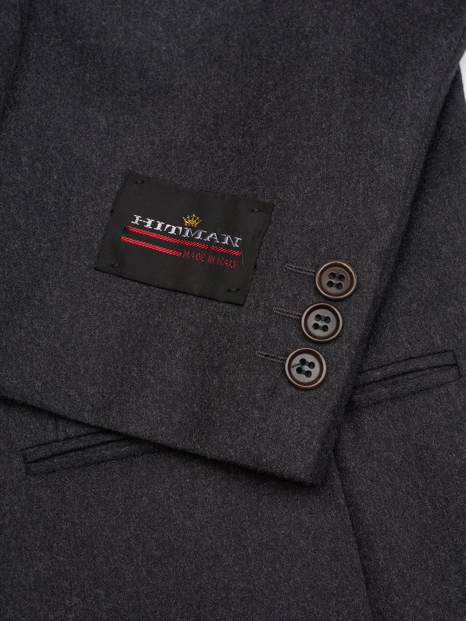 Hitman by Cerruti Dark Gray Flannel "Arsenio" Wool–Cashmere Suit