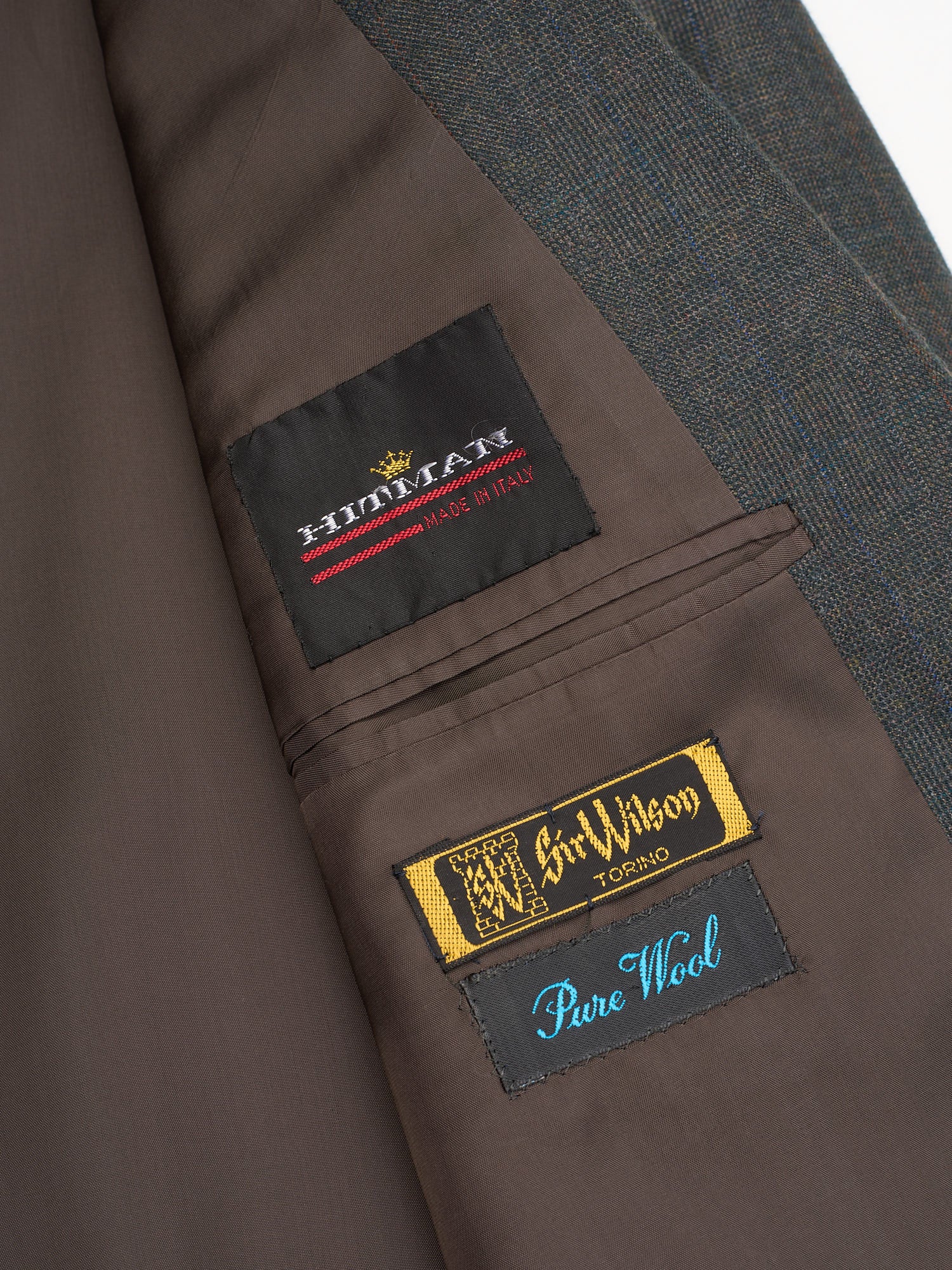 Hitman by Cerruti Dark Green Prince of Wales Wool Suit