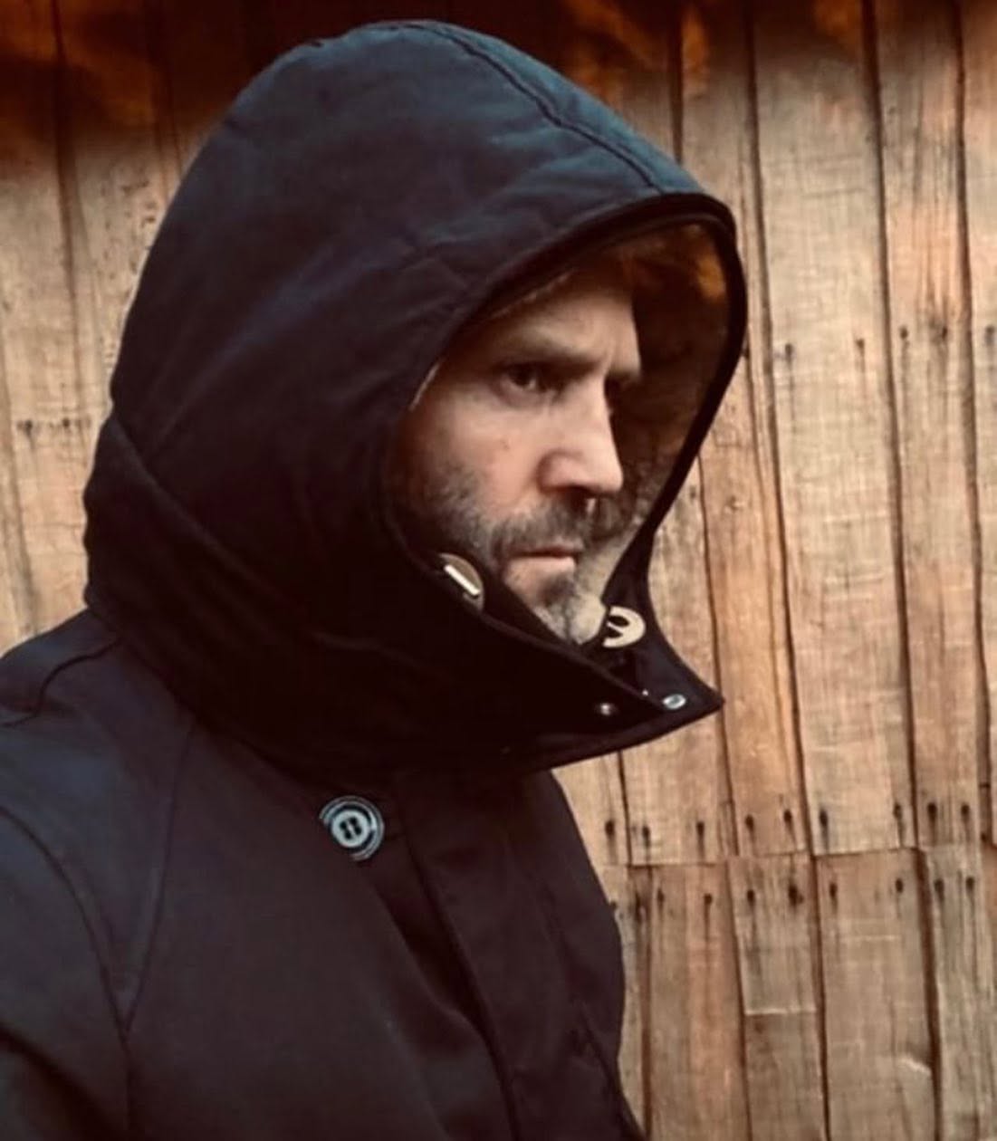 HOLUBAR "Boulder" Navy Blue Down-Feather Hooded Parka Jacket XL NEW