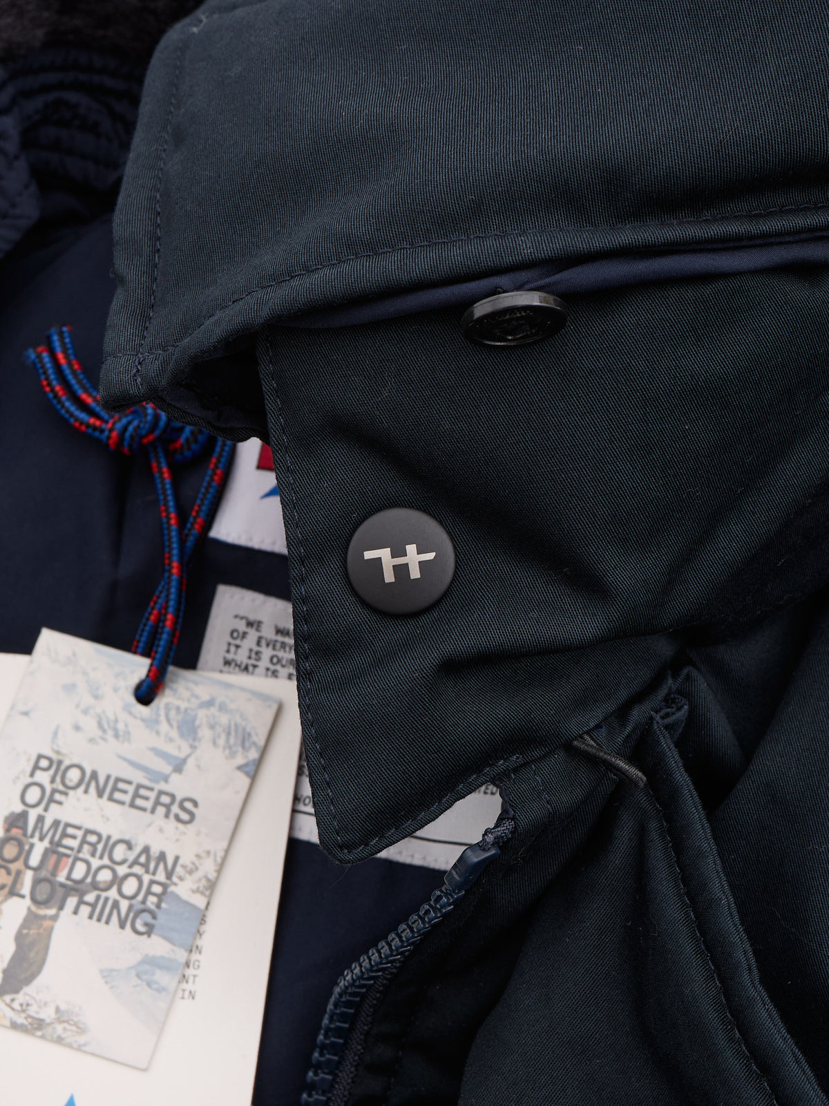 HOLUBAR "Boulder" Navy Blue Down-Feather Hooded Parka Jacket XL NEW