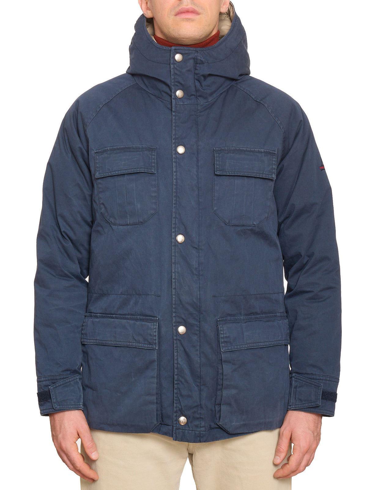 HOLUBAR "Deer Hunter" Navy Blue Cotton Down Filled Parka Jacket