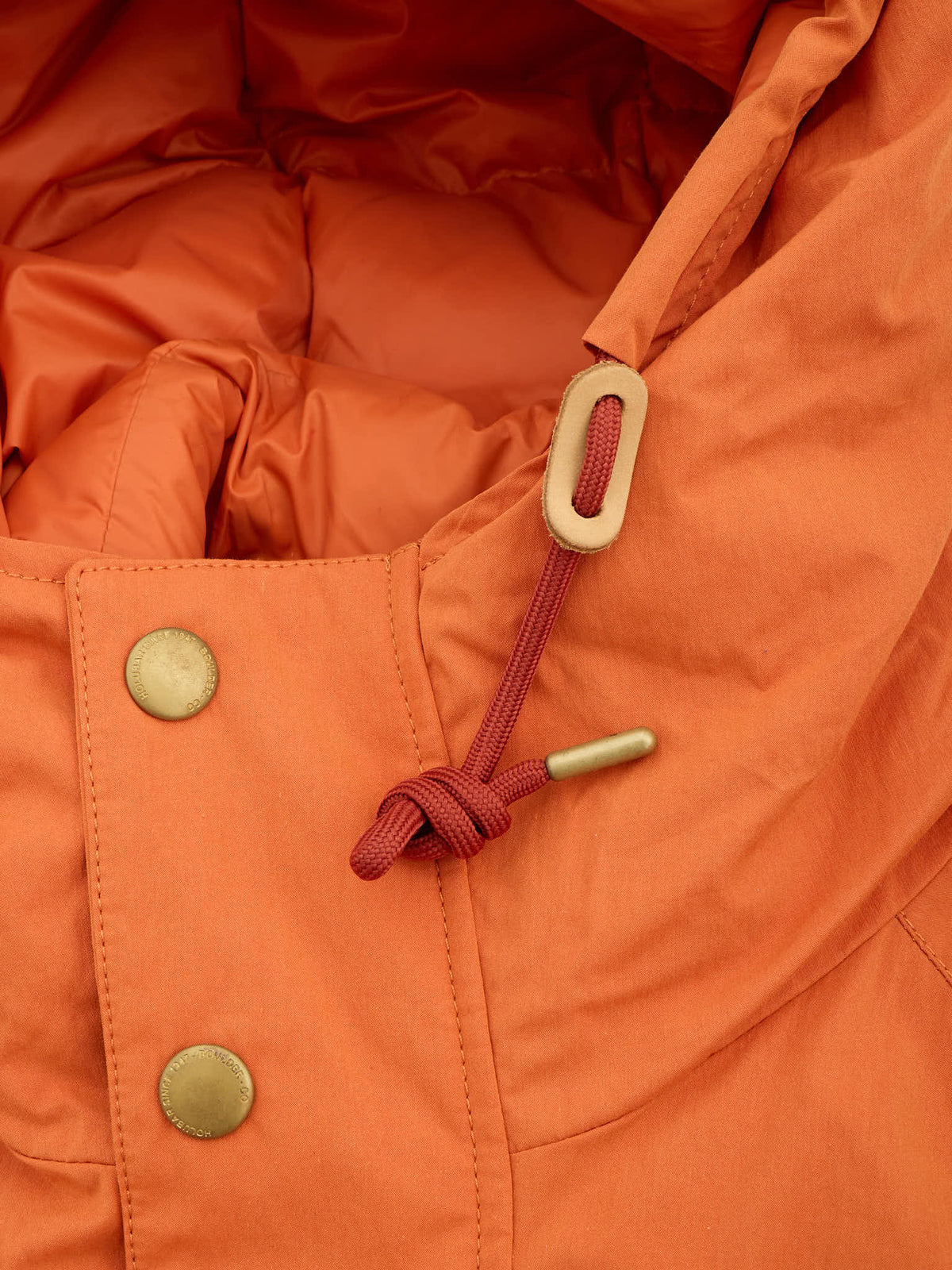 HOLUBAR "Deer Hunter" Orange Cotton Down Filled Parka Jacket NEW