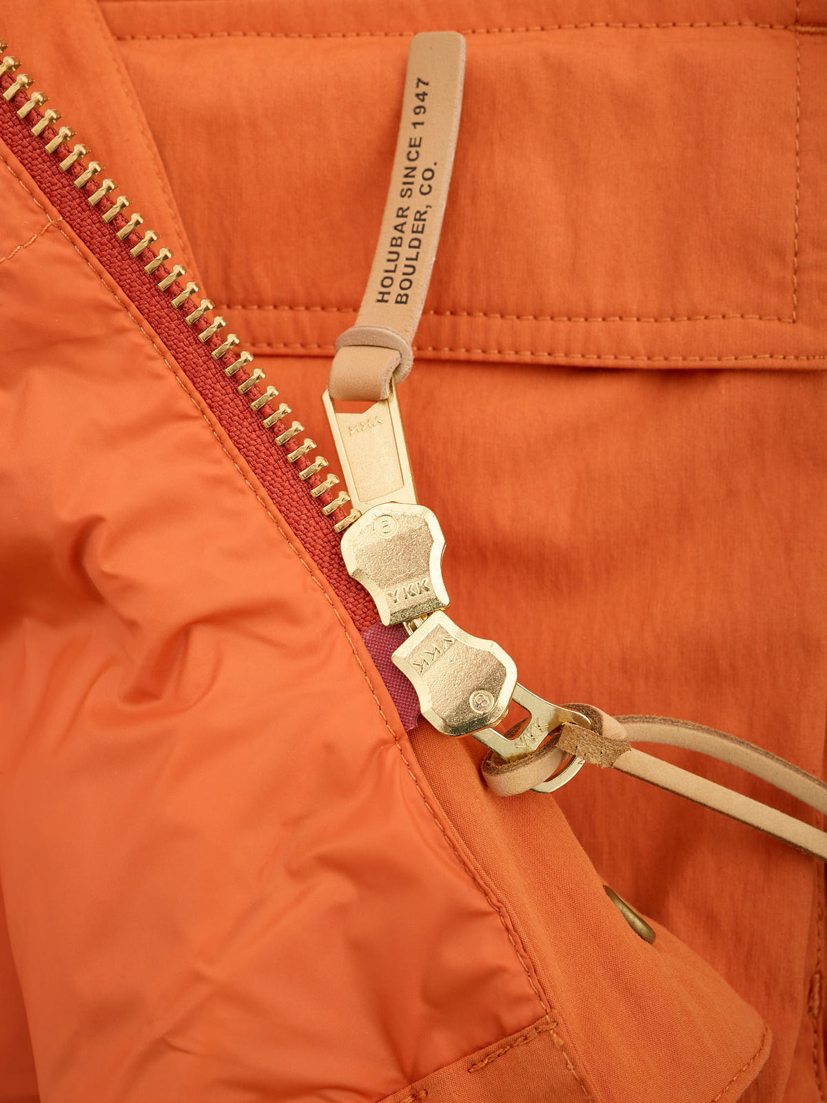 HOLUBAR "Deer Hunter" Orange Cotton Down Filled Parka Jacket NEW