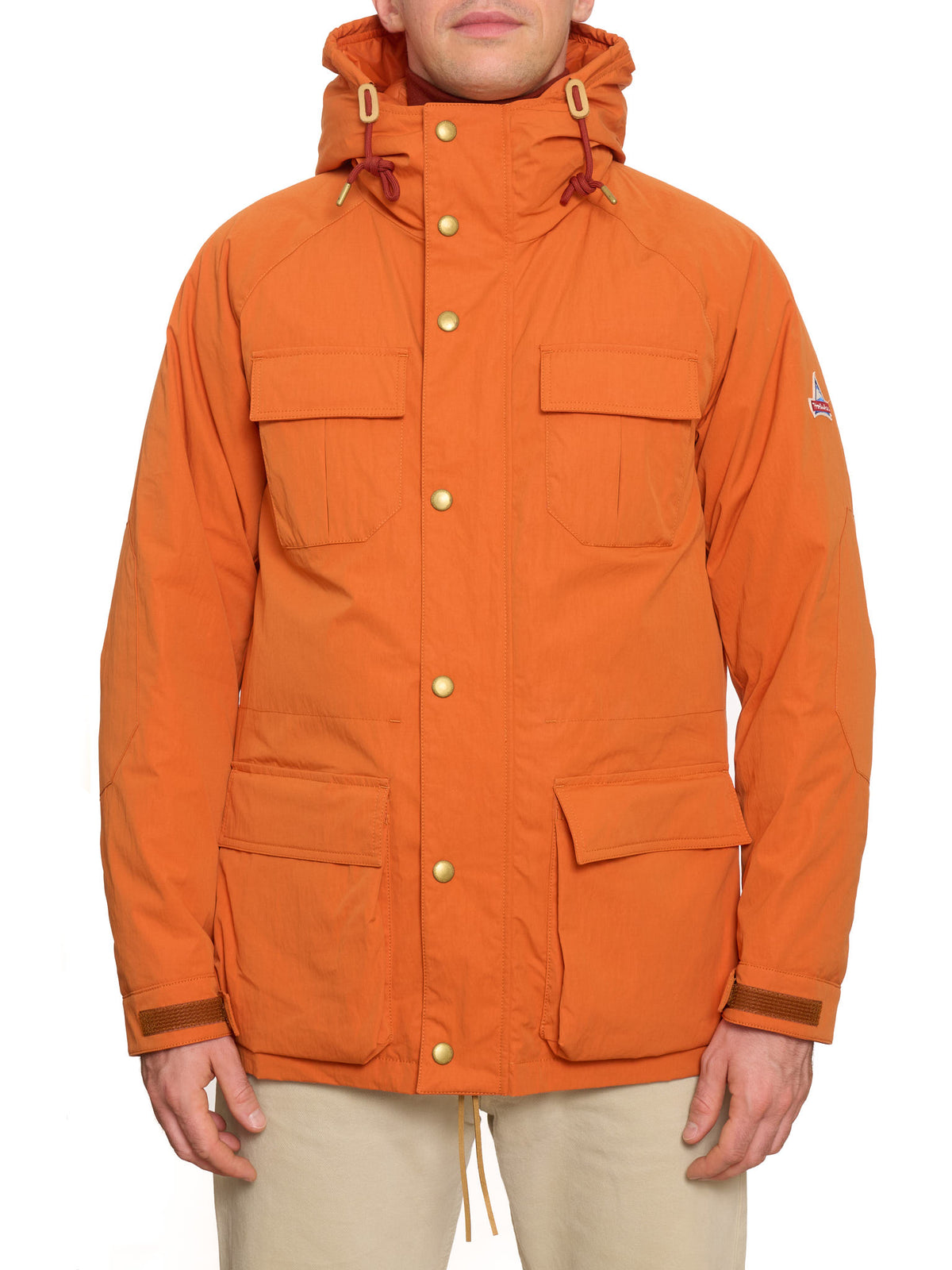 HOLUBAR "Deer Hunter" Orange Cotton Down Filled Parka Jacket NEW