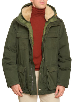 HOLUBAR "North Hunter" Green Cotton Parka Down Filled Parka Jacket Alpaca Mohair Parts
