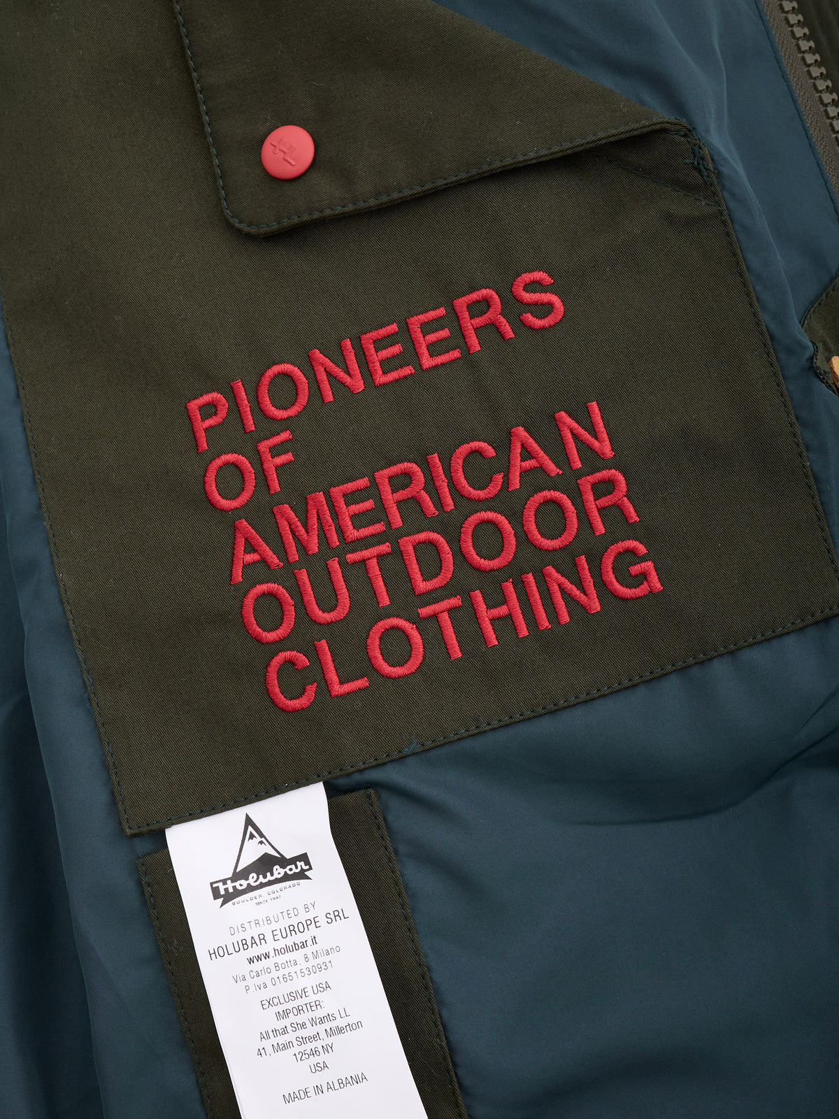 HOLUBAR "Short Boulder" Forest Green Down Jacket Hooded Parka NEW L