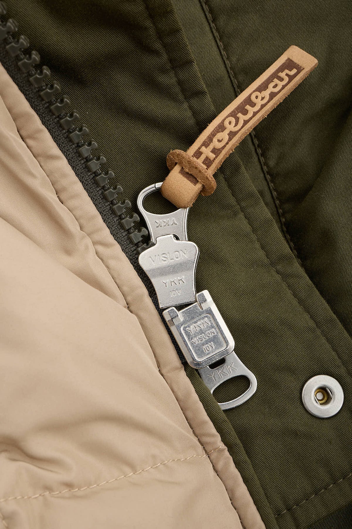 HOLUBAR "Sun Valley Parka" Olive Green Cotton Down Filled Parka Jacket Alpaca Parts