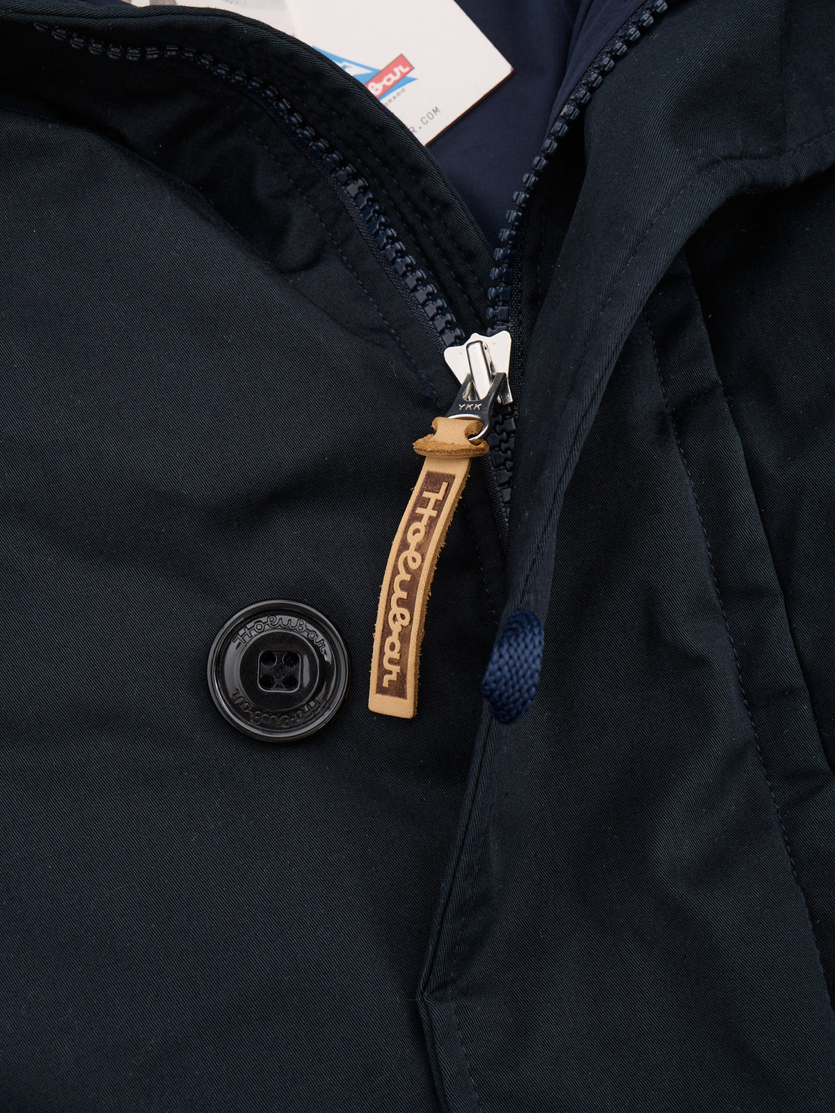 HOLUBAR "Boulder" Navy Blue Down-Feather Hooded Parka Jacket XL NEW