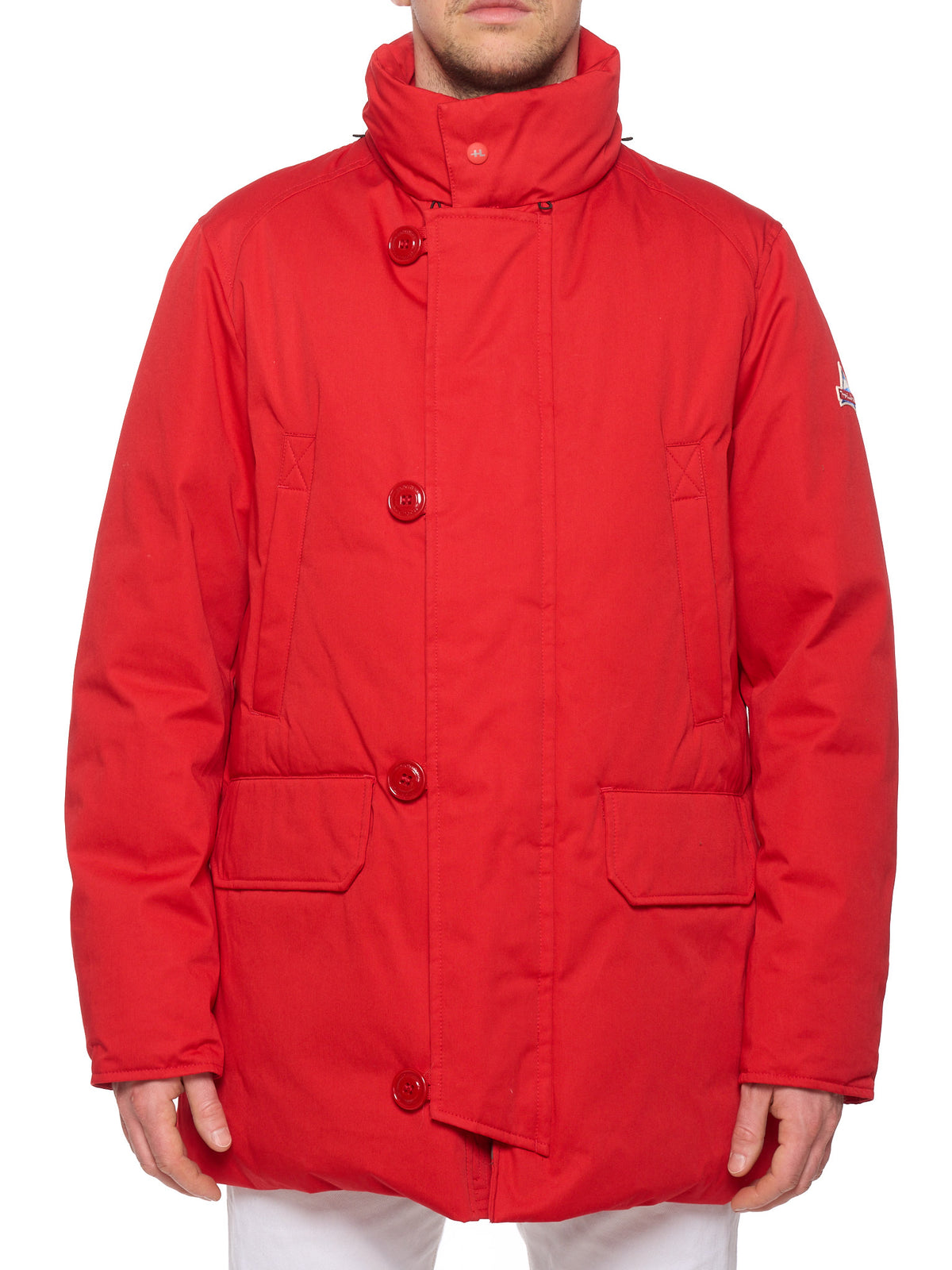 HOLUBAR "Boulder" Red Down-Feather Jacket Hooded Parka NEW