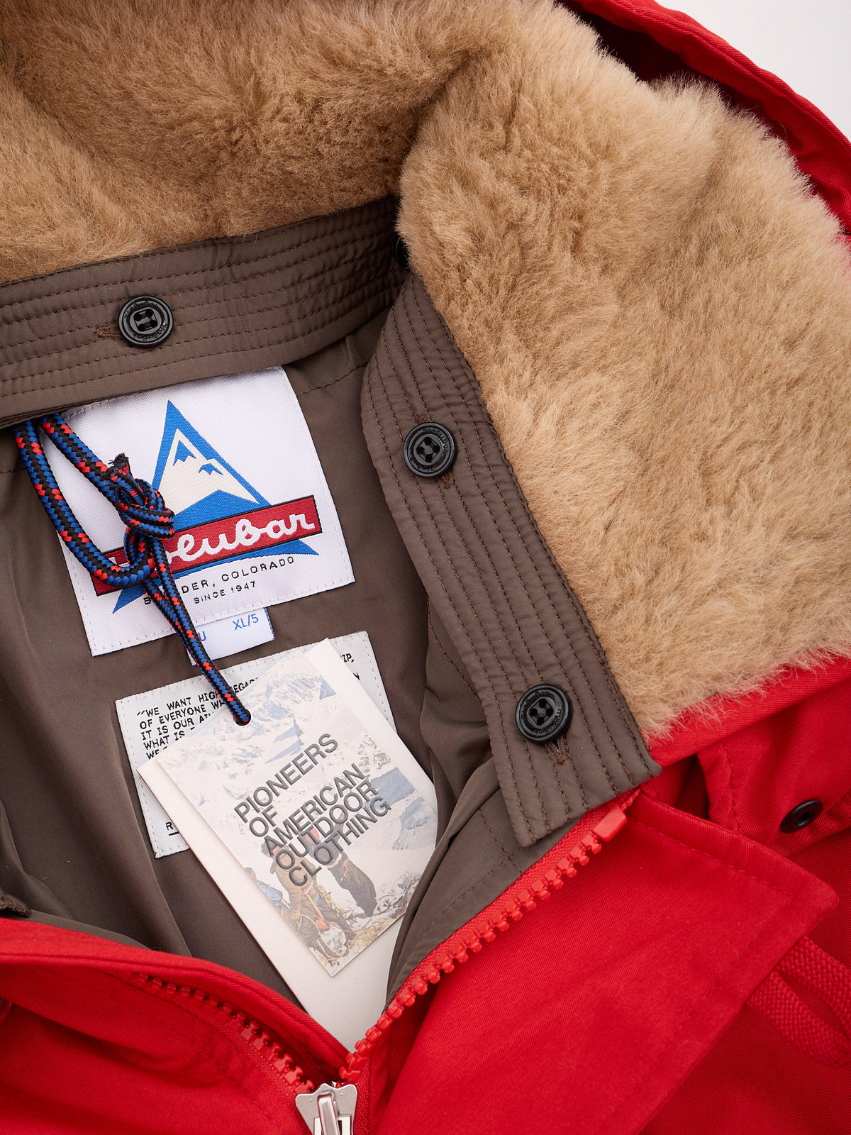 HOLUBAR "Boulder" Red Down-Feather Jacket Hooded Parka NEW