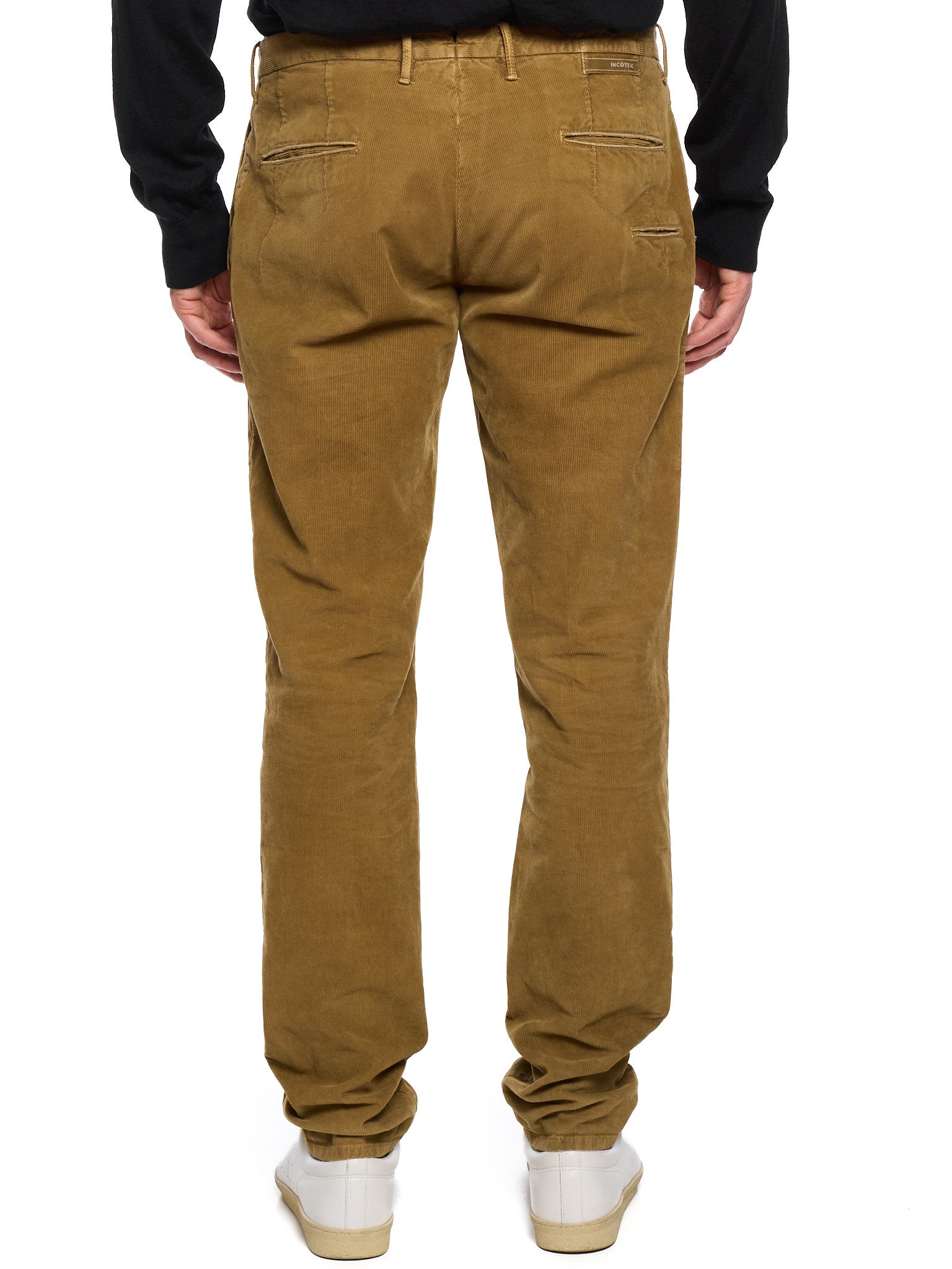 INCOTEX Brown Corduroy Cotton Chino Pants