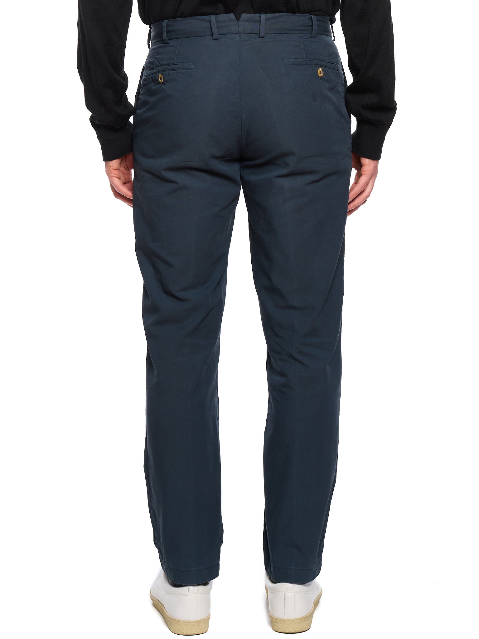 INCOTEX Dark Blue Cotton Chino Pants Size 34