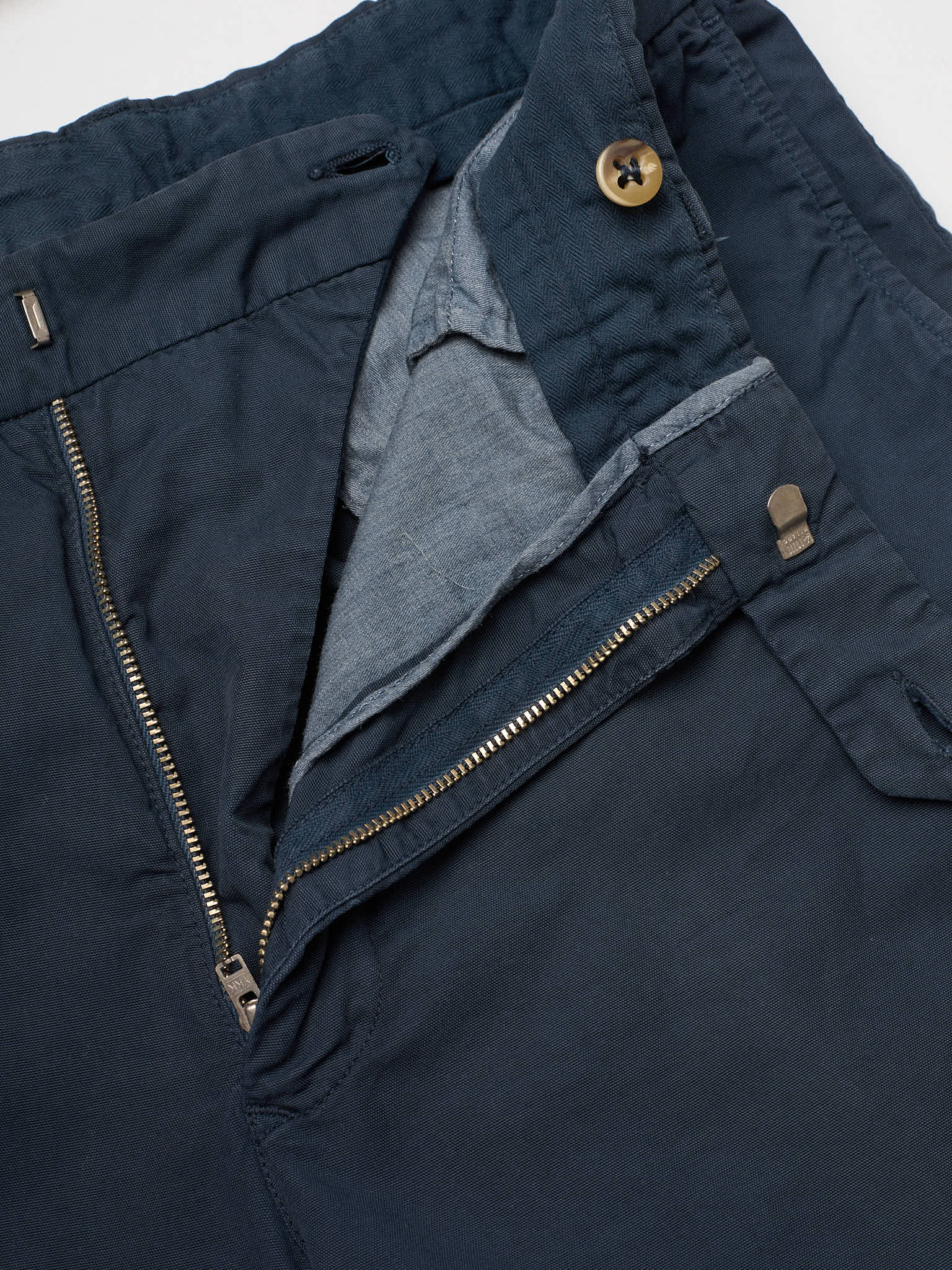INCOTEX Dark Blue Cotton Chino Pants Size 34