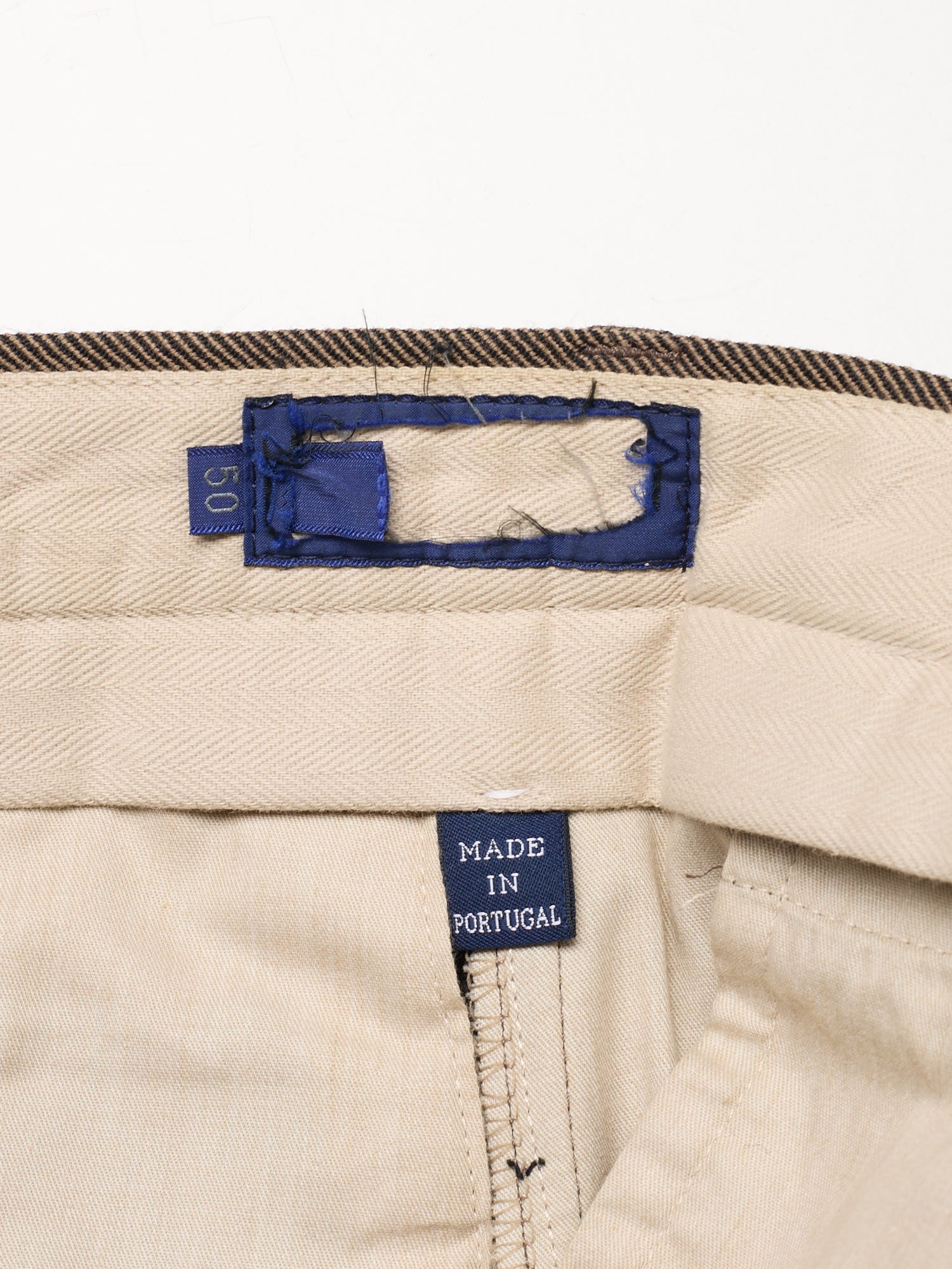 INCOTEX Missing Brown Twill Wool Flat Front Dress Pants Sample