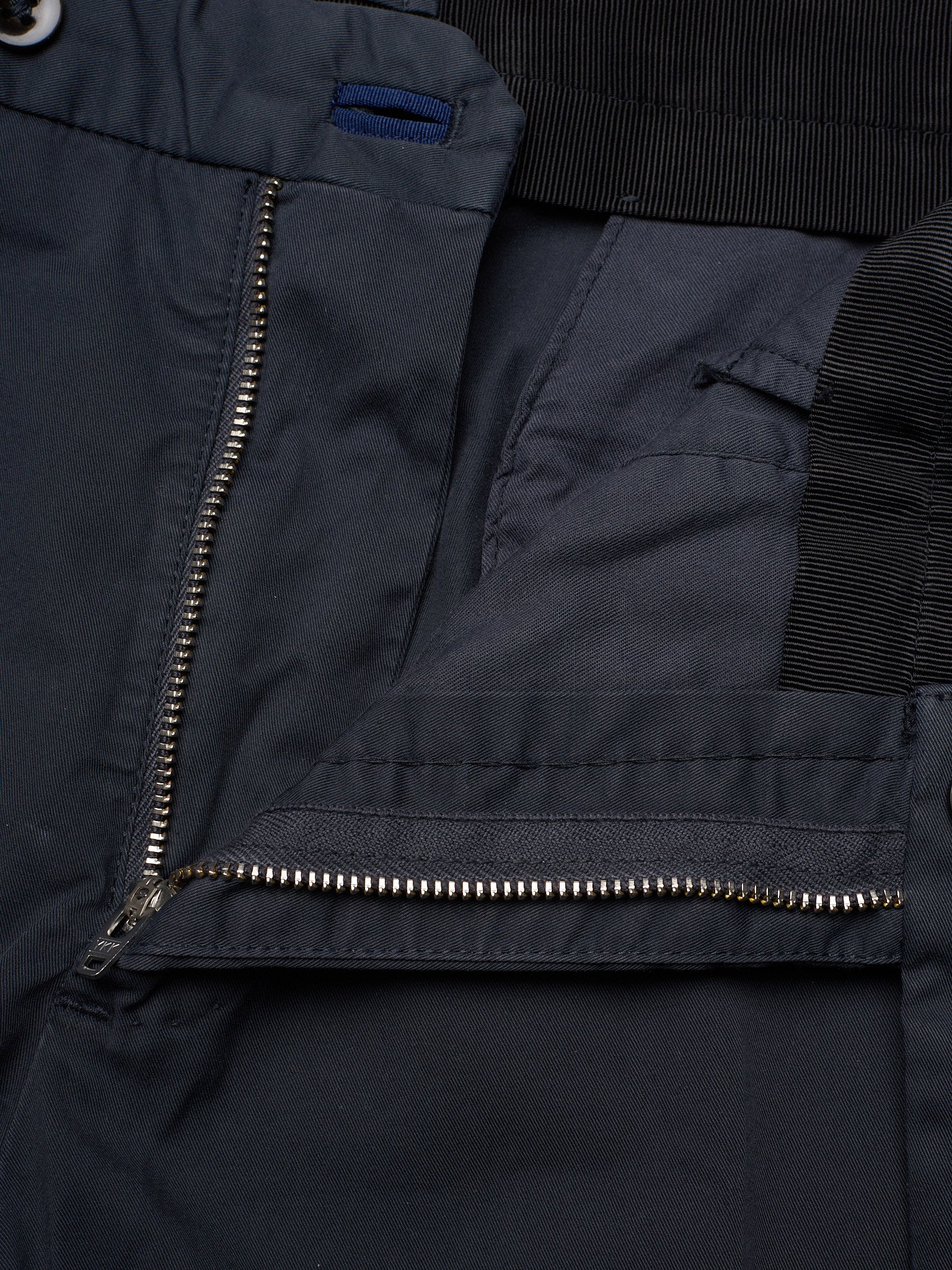 INCOTEX Navy "Royal Batavia" Cotton Slim Fit Chino Pants