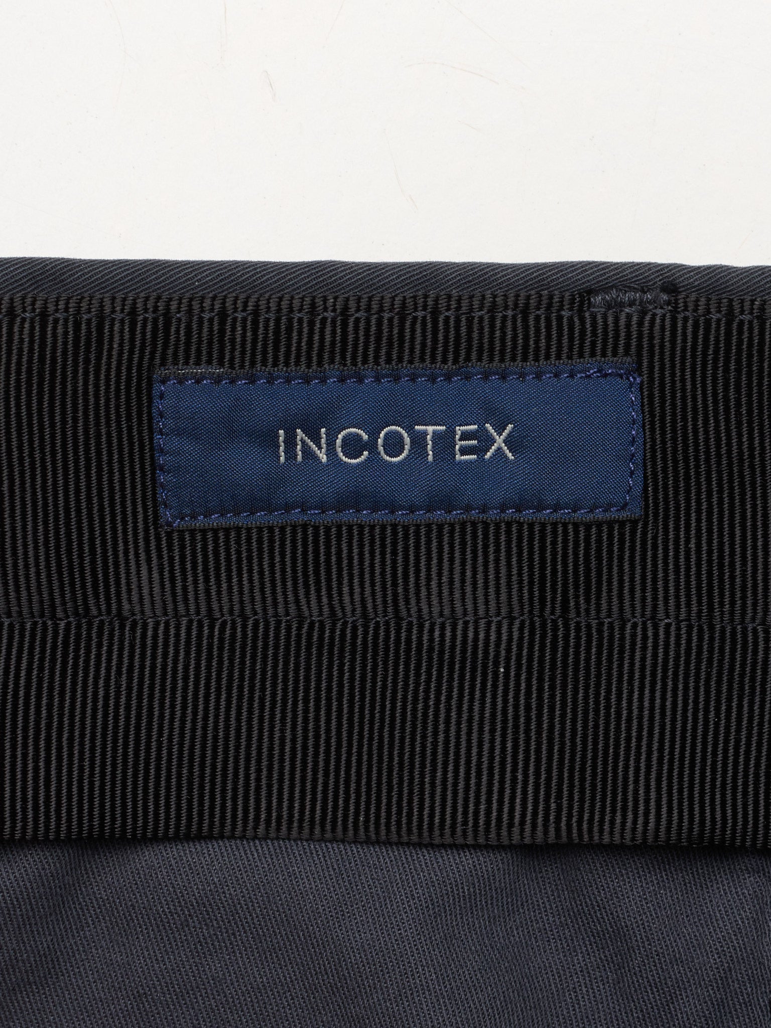 INCOTEX Navy "Royal Batavia" Cotton Slim Fit Chino Pants