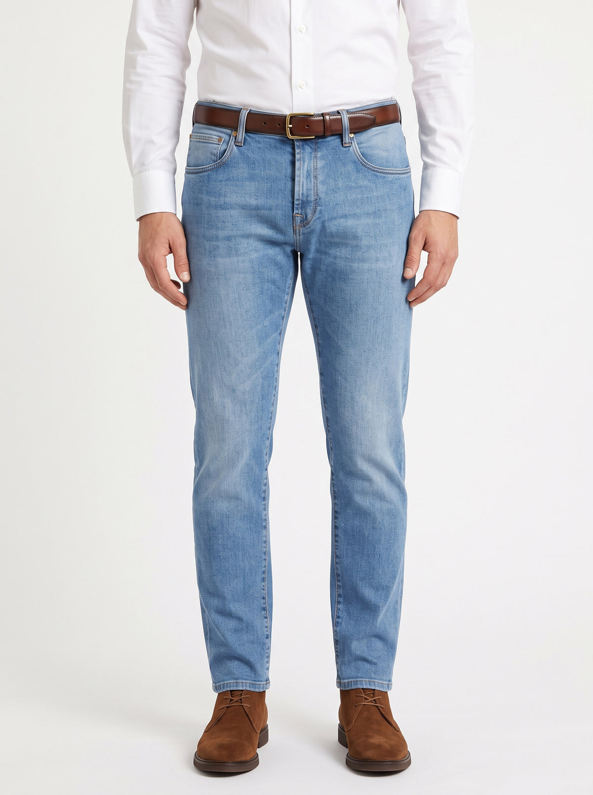 INCOTEX "Blue Division" Blue Cotton 5 Pocket Jeans