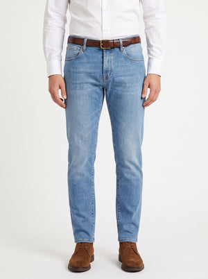 INCOTEX "Blue Division" Blue Cotton 5 Pocket Jeans