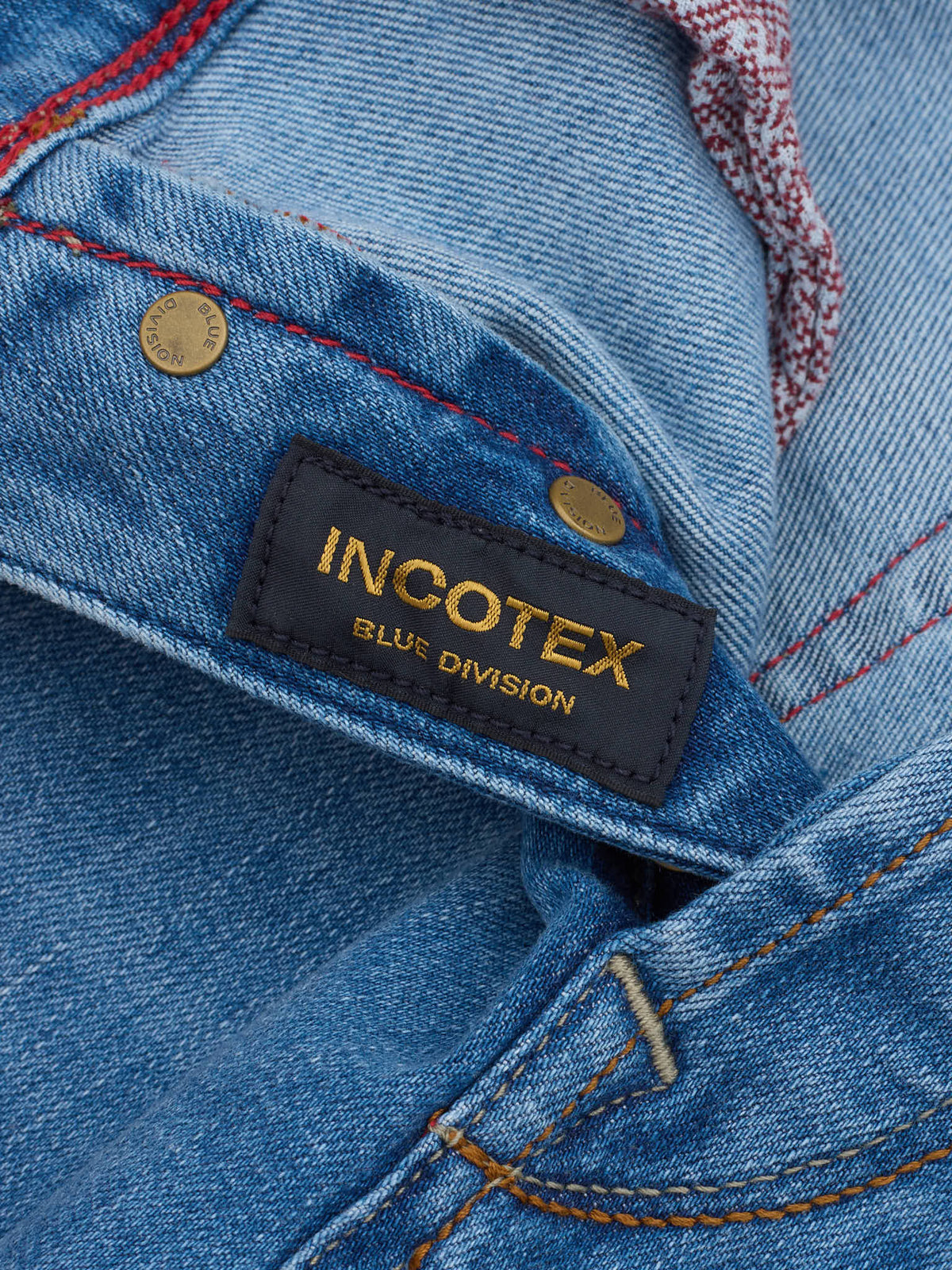 INCOTEX "Blue Division" Blue Cotton 5 Pocket Jeans