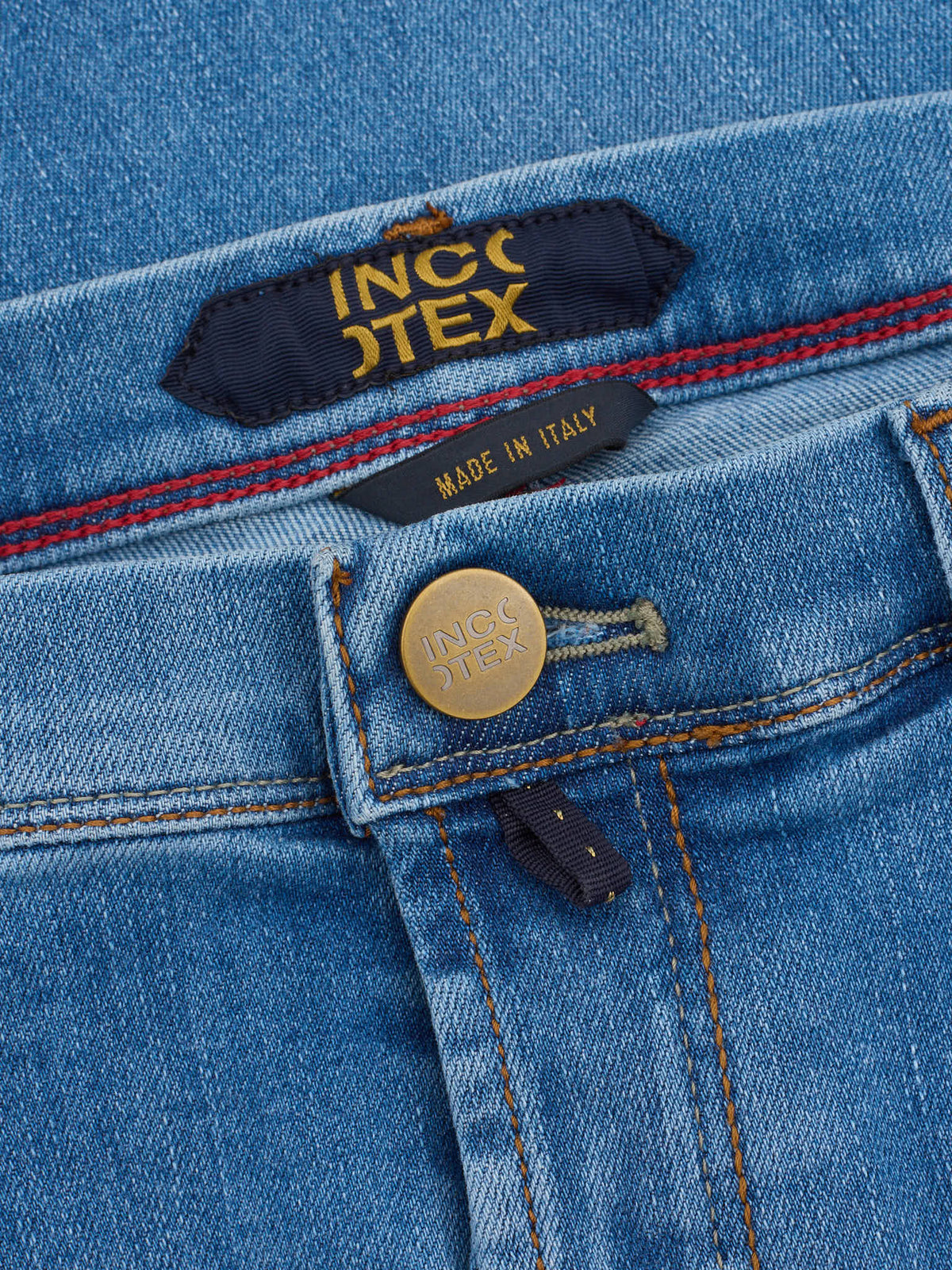 INCOTEX "Blue Division" Blue Cotton 5 Pocket Jeans