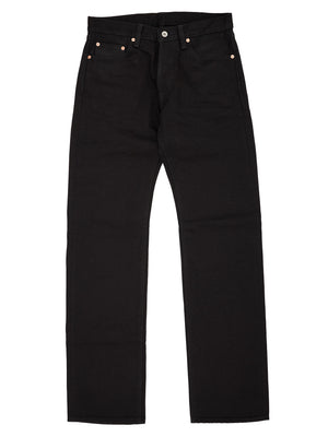 RARE IRON HEART 634 21oz Selvedge Denim Straight Cut Jeans - Superblack
