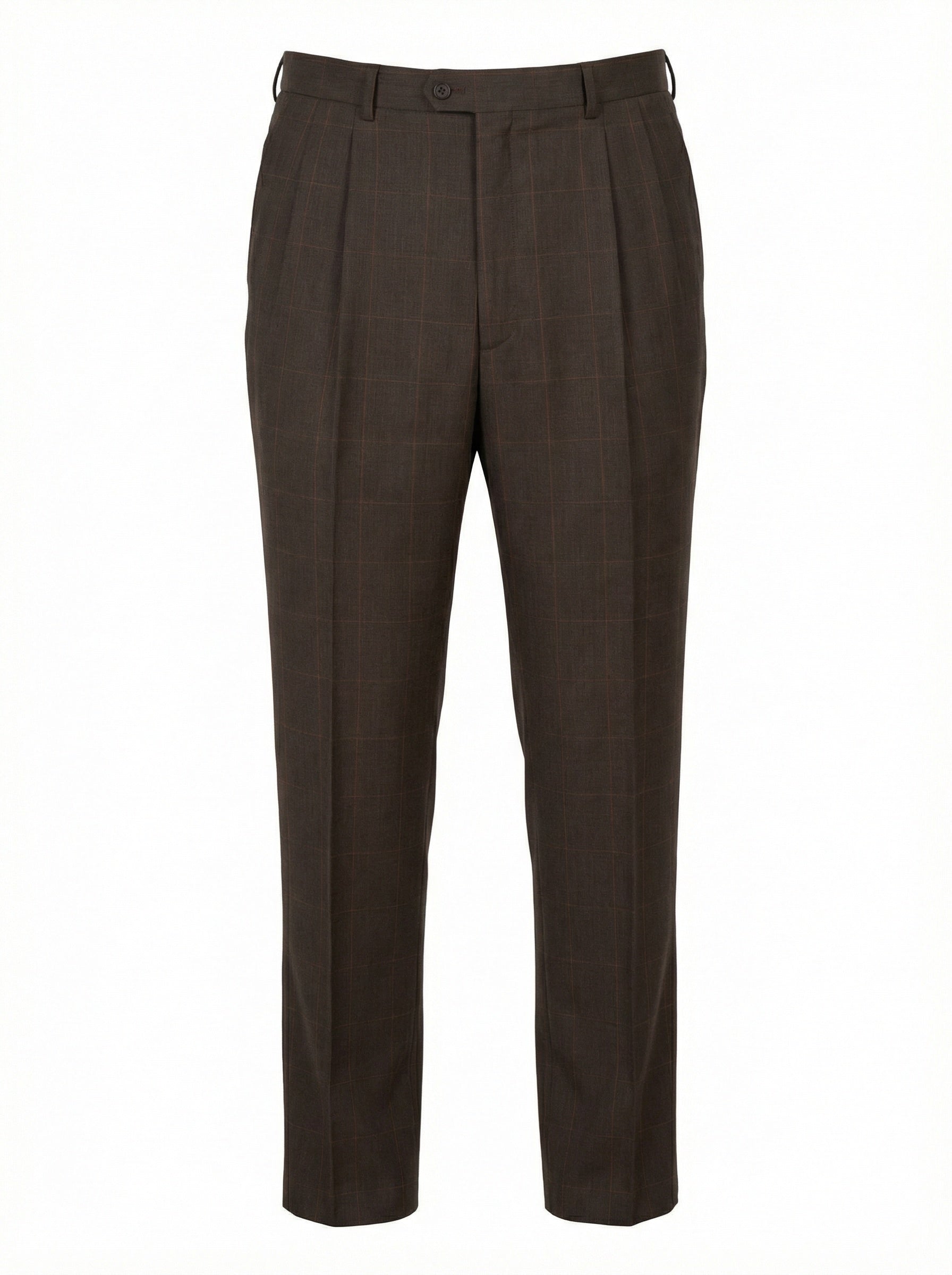 CANTARELLI for Sir Wilson Brown Windowpane Wool Suit