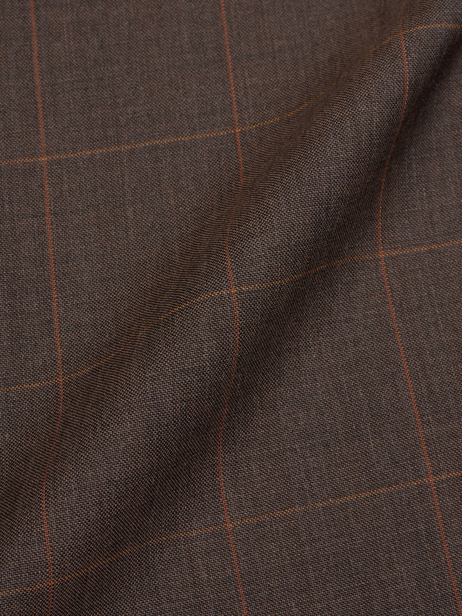CANTARELLI for Sir Wilson Brown Windowpane Wool Suit