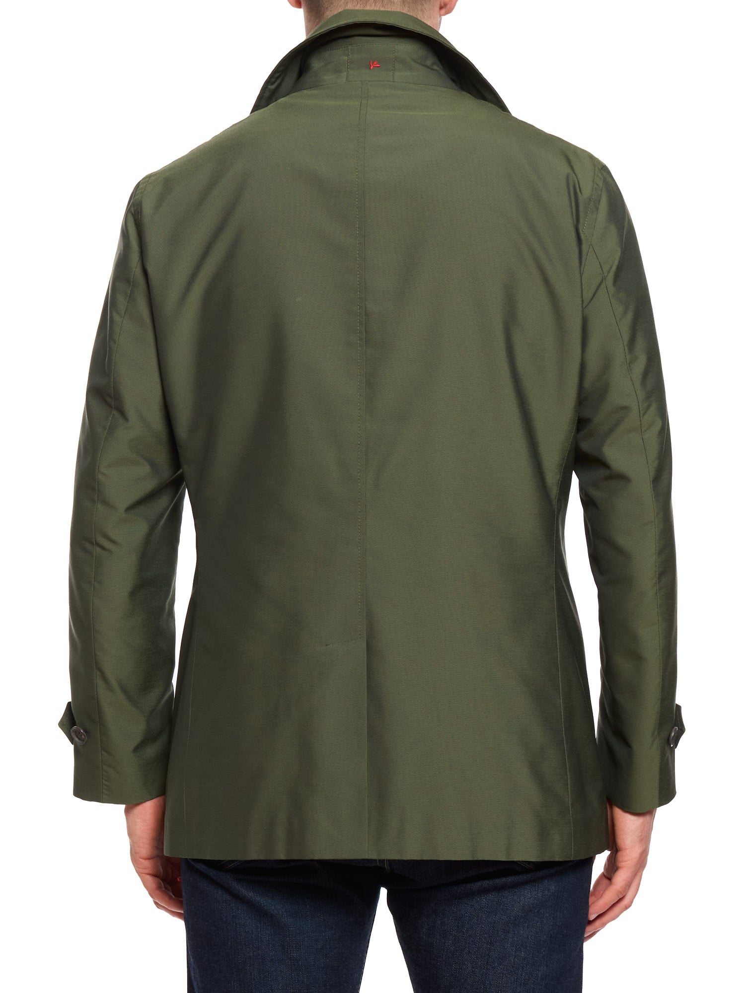 ISAIA Napoli Olive Green Peacoat Technical Jacket