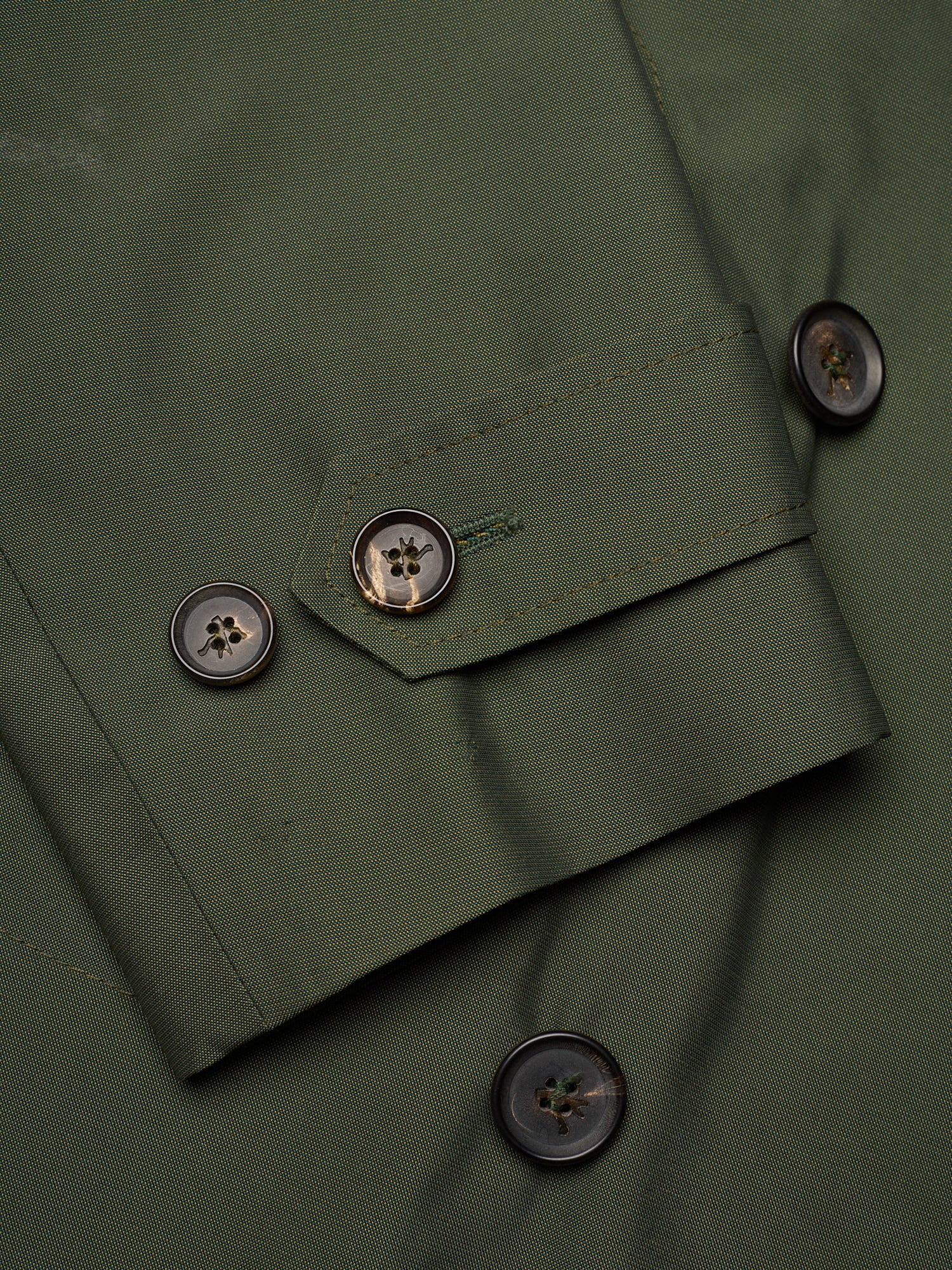 ISAIA Napoli Olive Green Peacoat Technical Jacket