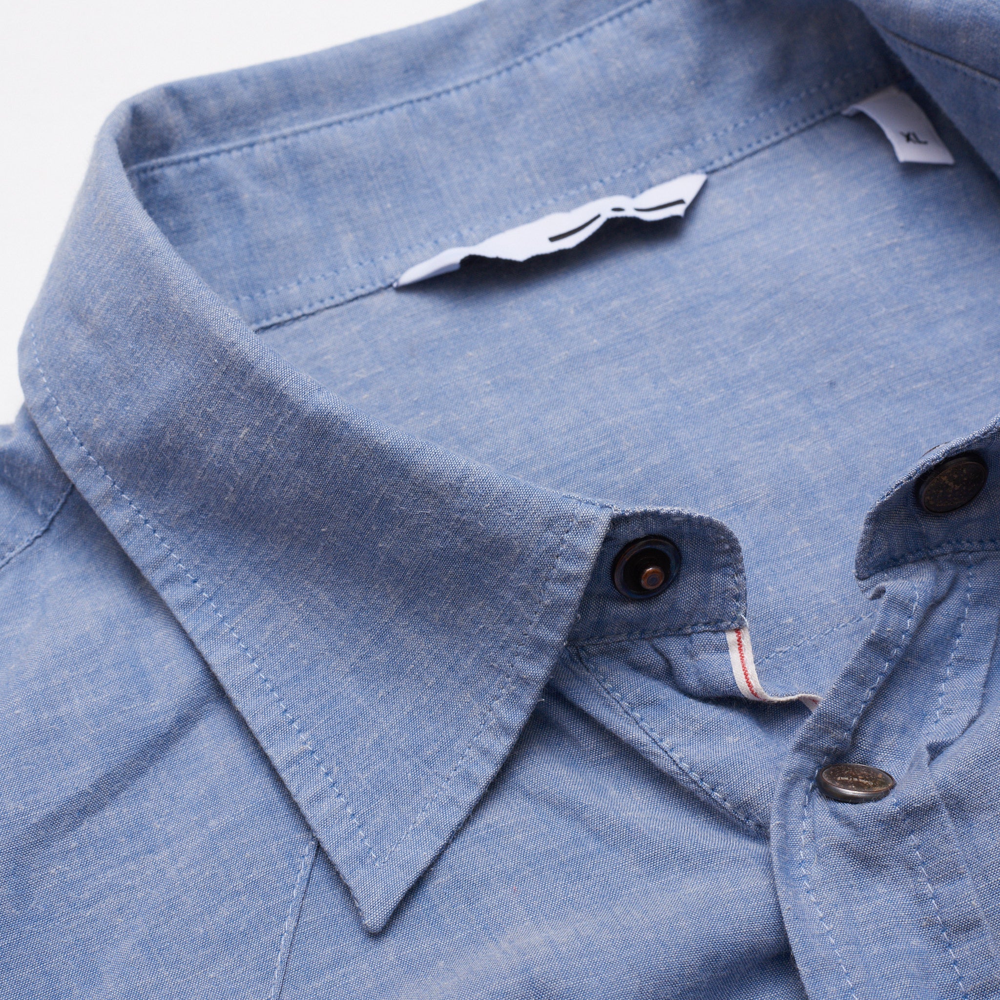 Lapo Elkann's ITALIA INDEPENDENT Chambray Selvedge Western Casual Shirt Size XL Slim Fit ITALIA INDEPENDENT