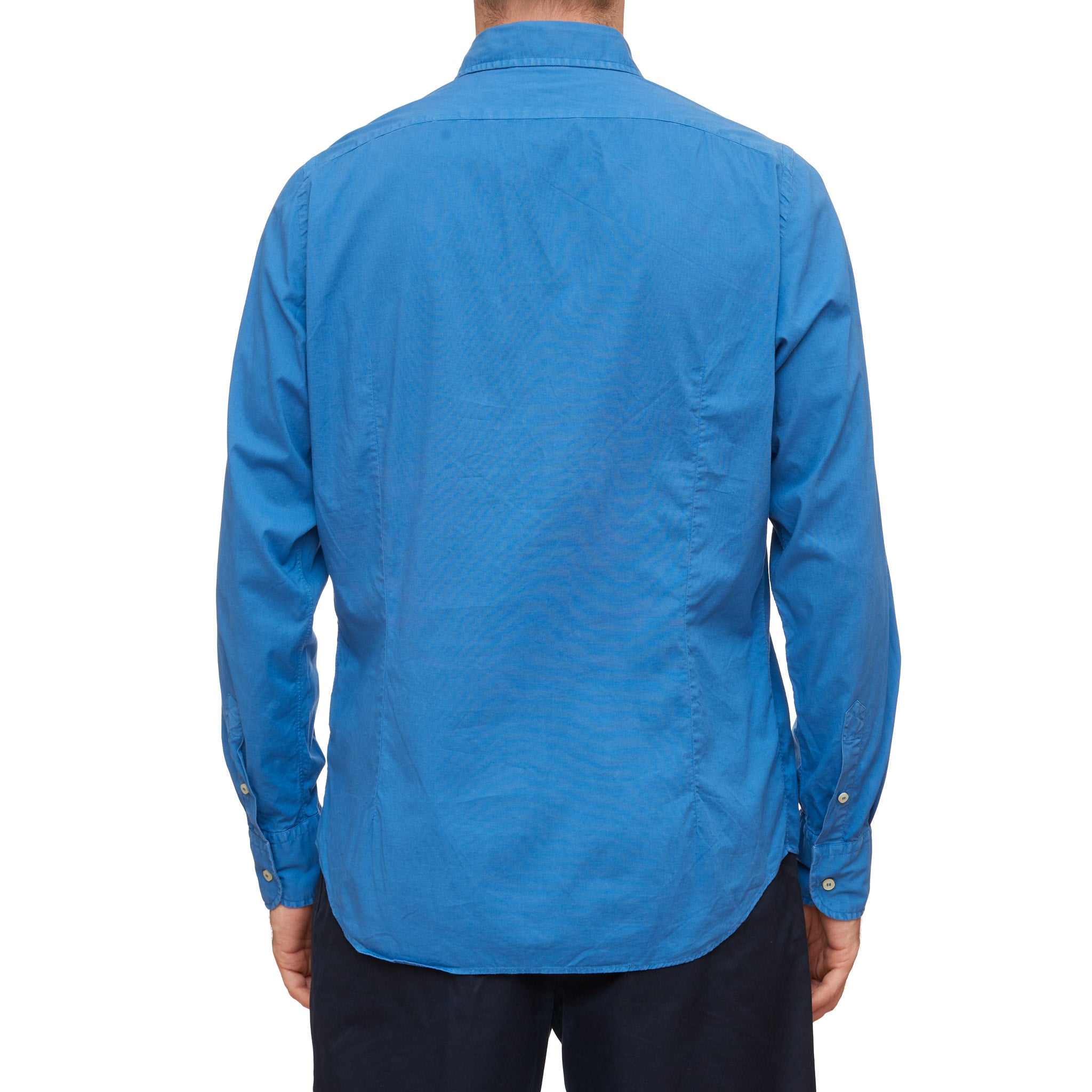 Lapo Elkann's iTALIA INDEPENDENT Blue Popover Long Sleeve Pullover Shirt Size XL Slim Fit ITALIA INDEPENDENT