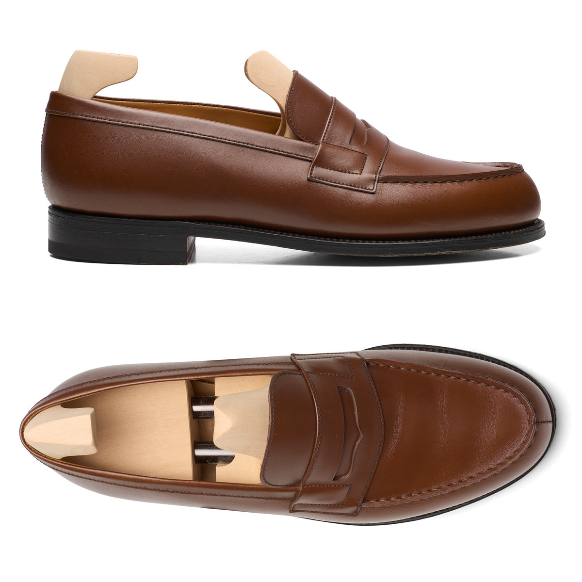 JM Weston 180 Loafers Brown Leather Made In France Men\'s‎ 6D US 7 J.M. Weston 180 - Pre-owned - Leffot main image 3