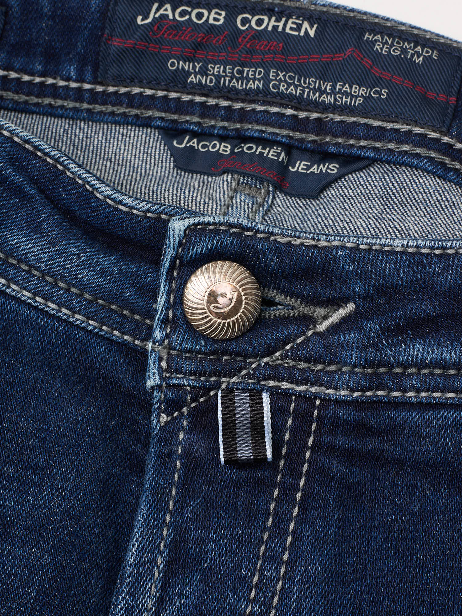 JACOB COHEN 622 Blue Cotton Stretch Denim Pants US 32 NEW