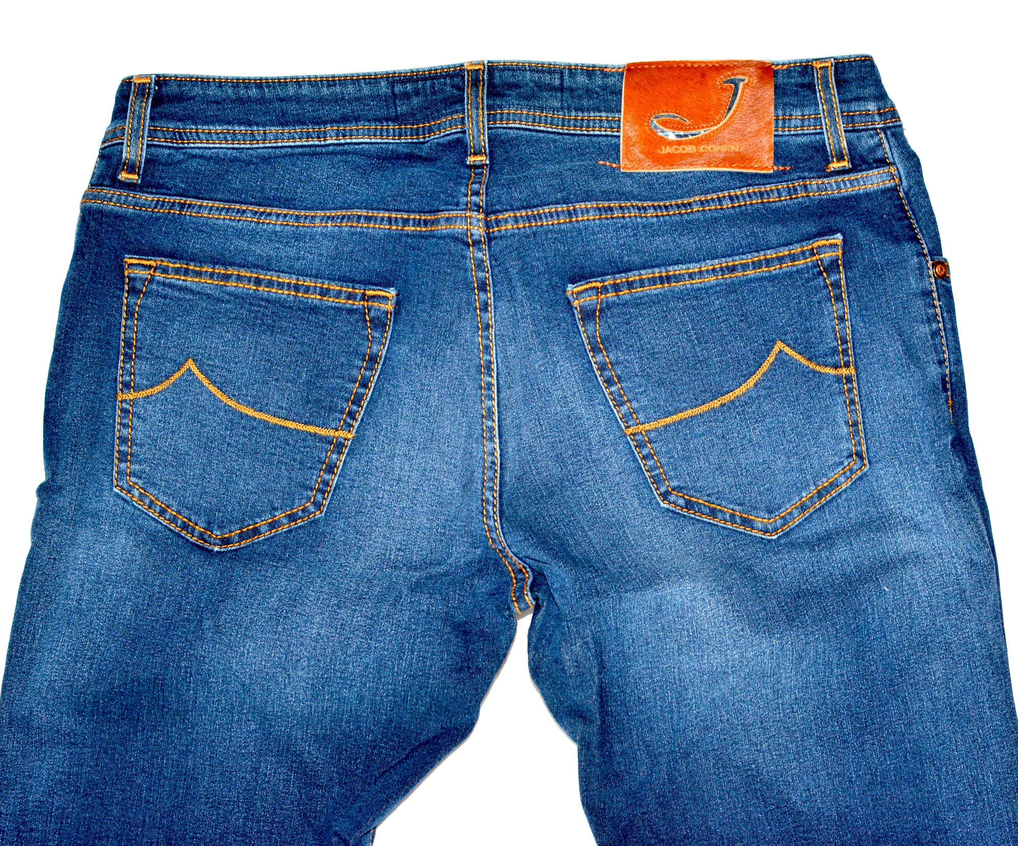 JACOB COHEN J688 Comfort Vintage Blue Cotton Stretch Slim Fit Jeans Pants US 32