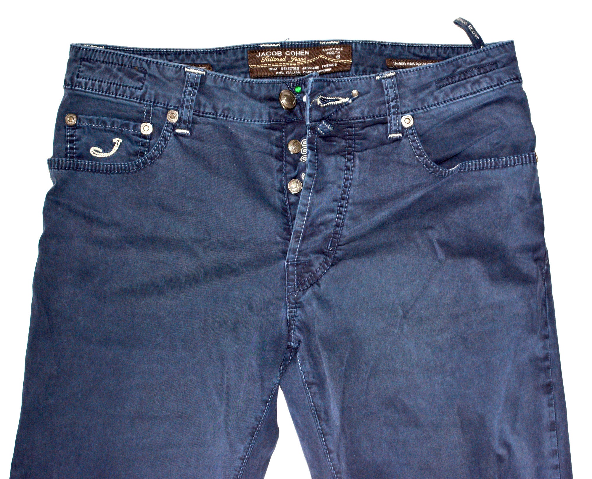 JACOB COHEN J688 Comfort Vintage Blue Cotton Stretch Slim Fit Jeans Pants US 33
