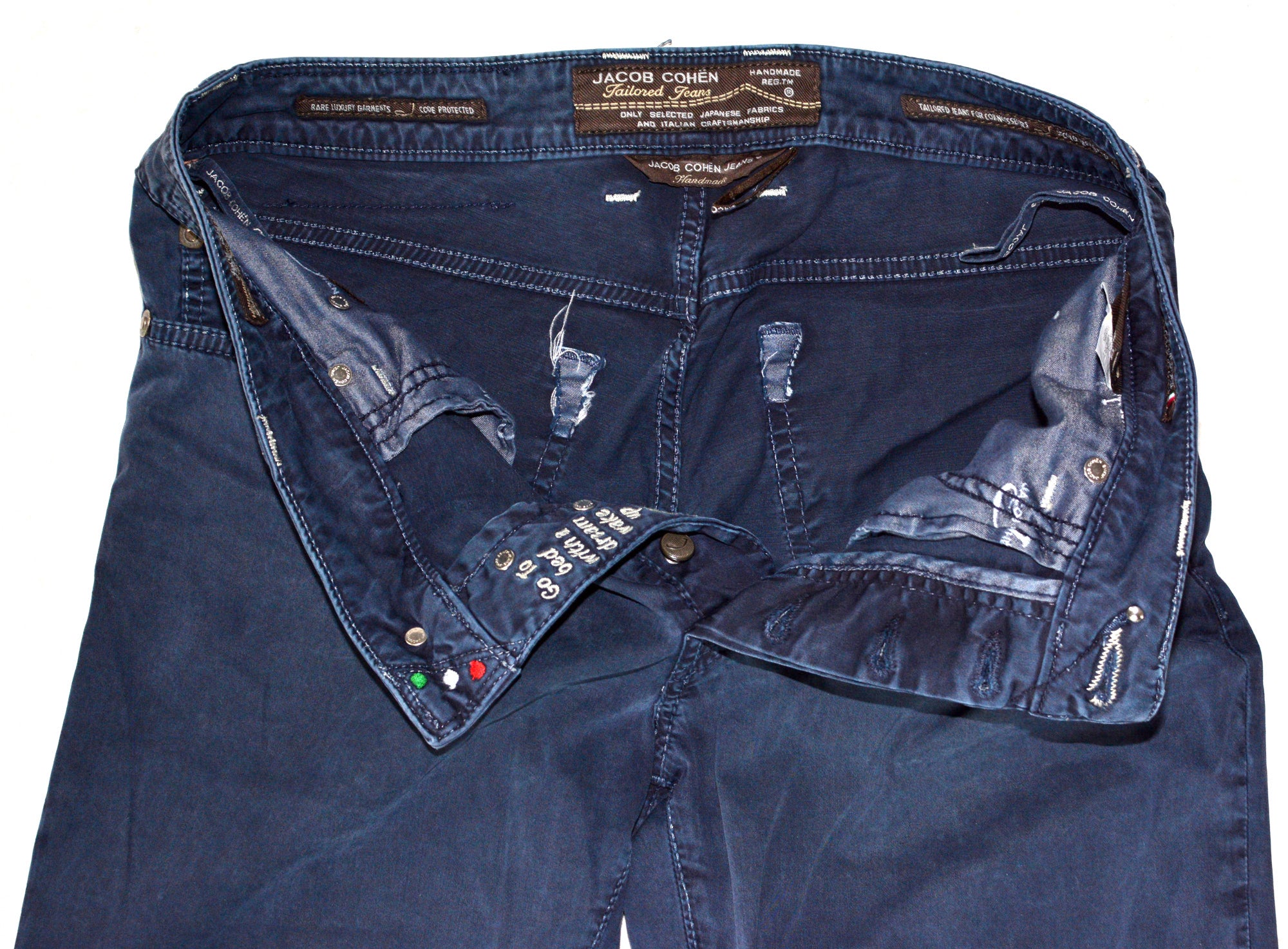 JACOB COHEN J688 Comfort Vintage Blue Cotton Stretch Slim Fit Jeans Pants US 33