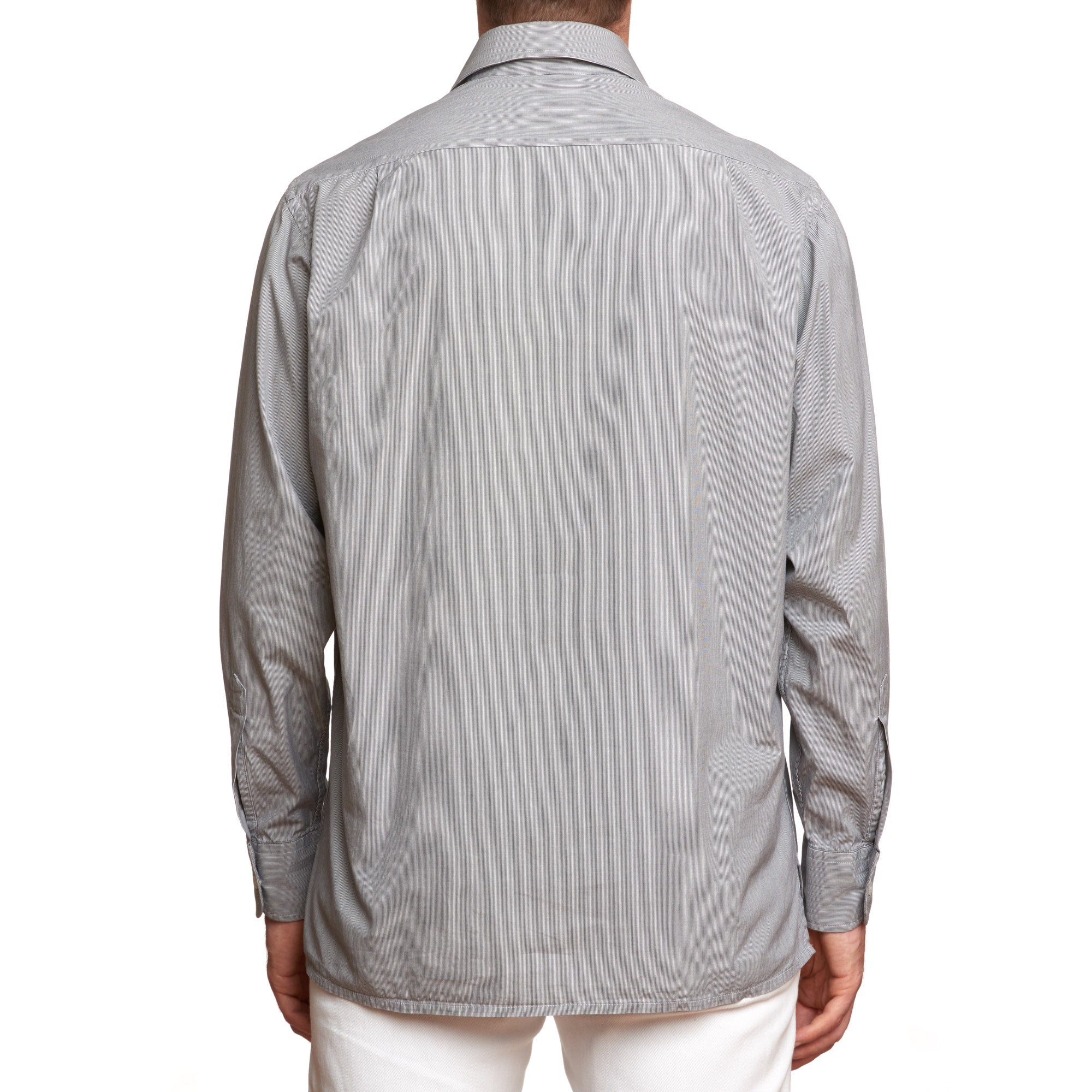JAY KOS New York Gray Striped Cotton Shirt EU 41 US 16