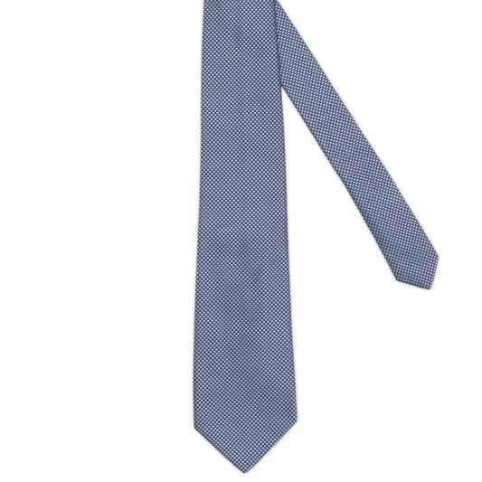 JAY KOS New York Handmade Blue Shepard's Check Design Silk Tie NEW
