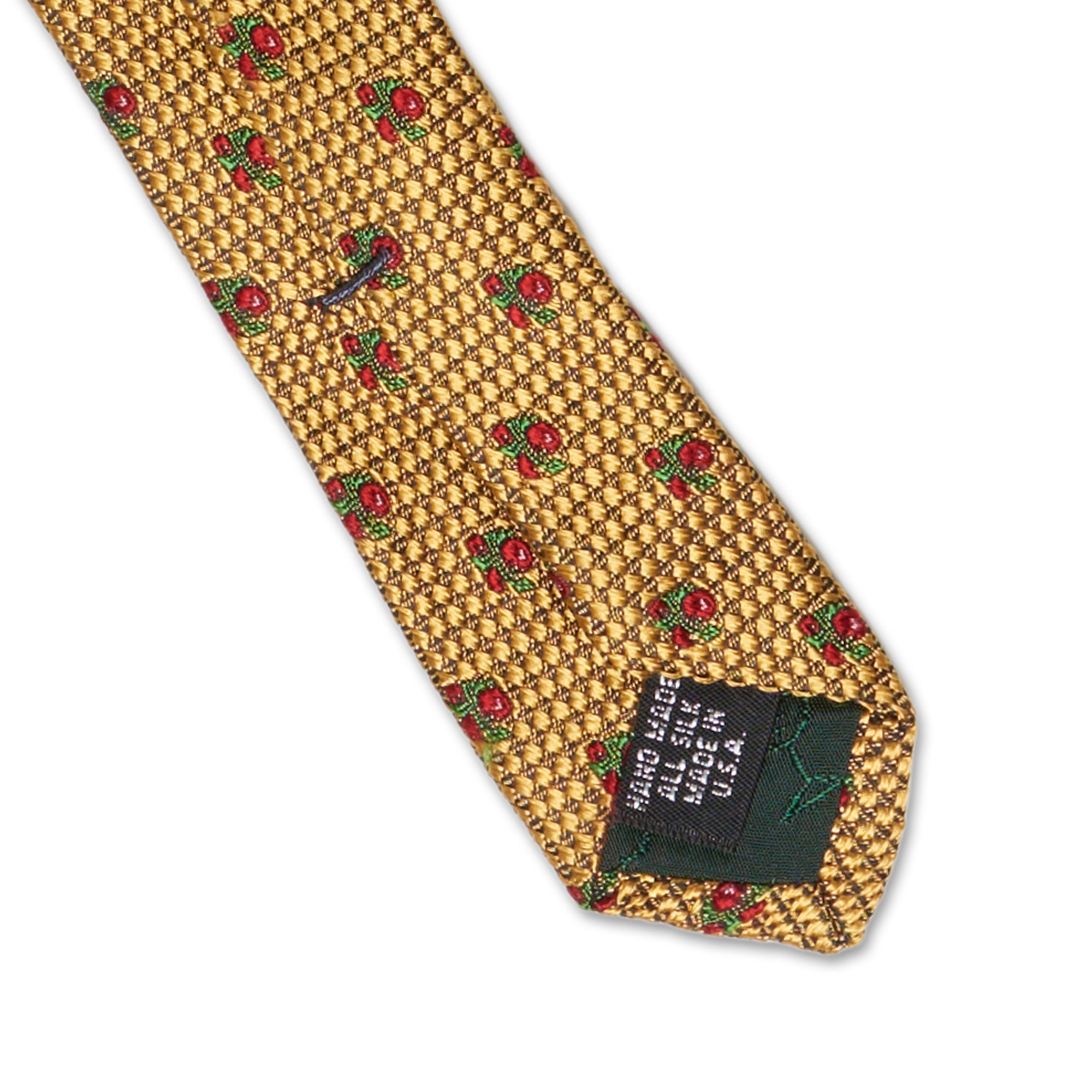 JAY KOS New York Handmade Yellow Macro-Design Silk Tie