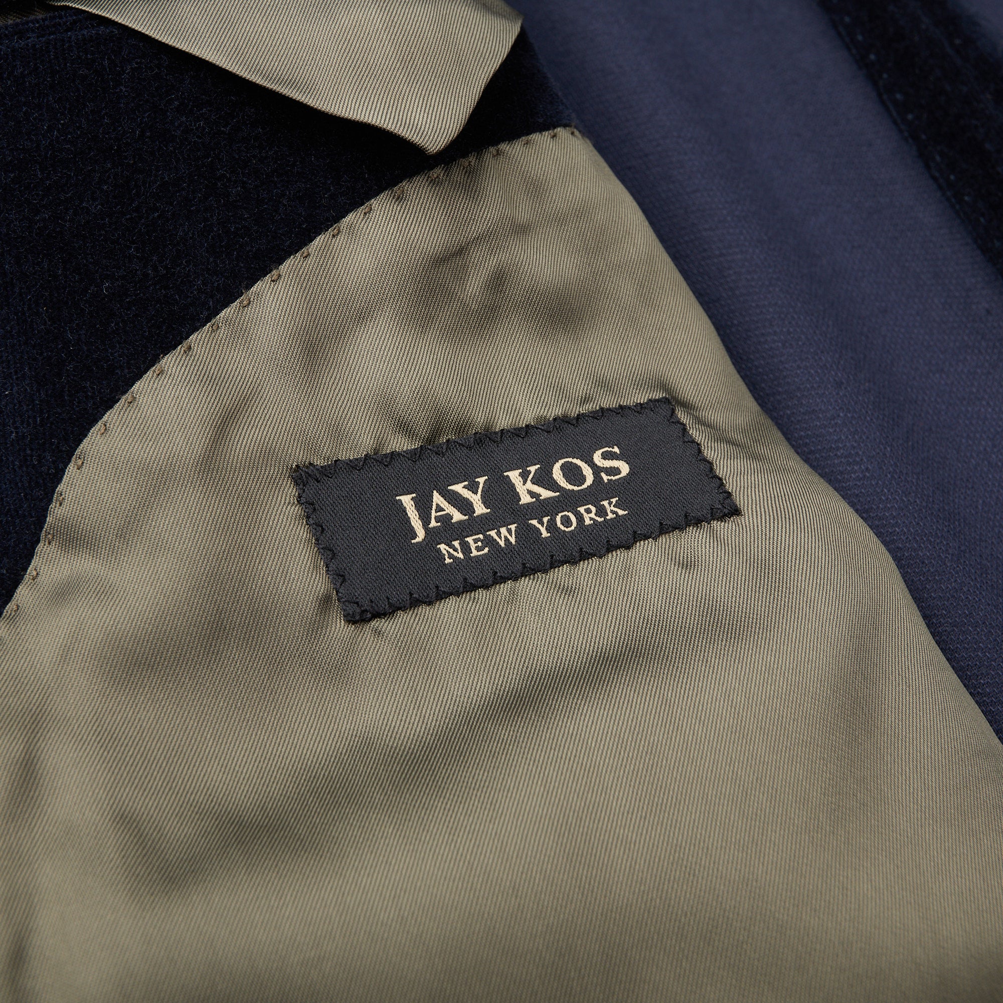 JAY KOS New York Navy Blue Cotton Velvet Jacket US 42 44 JAY KOS