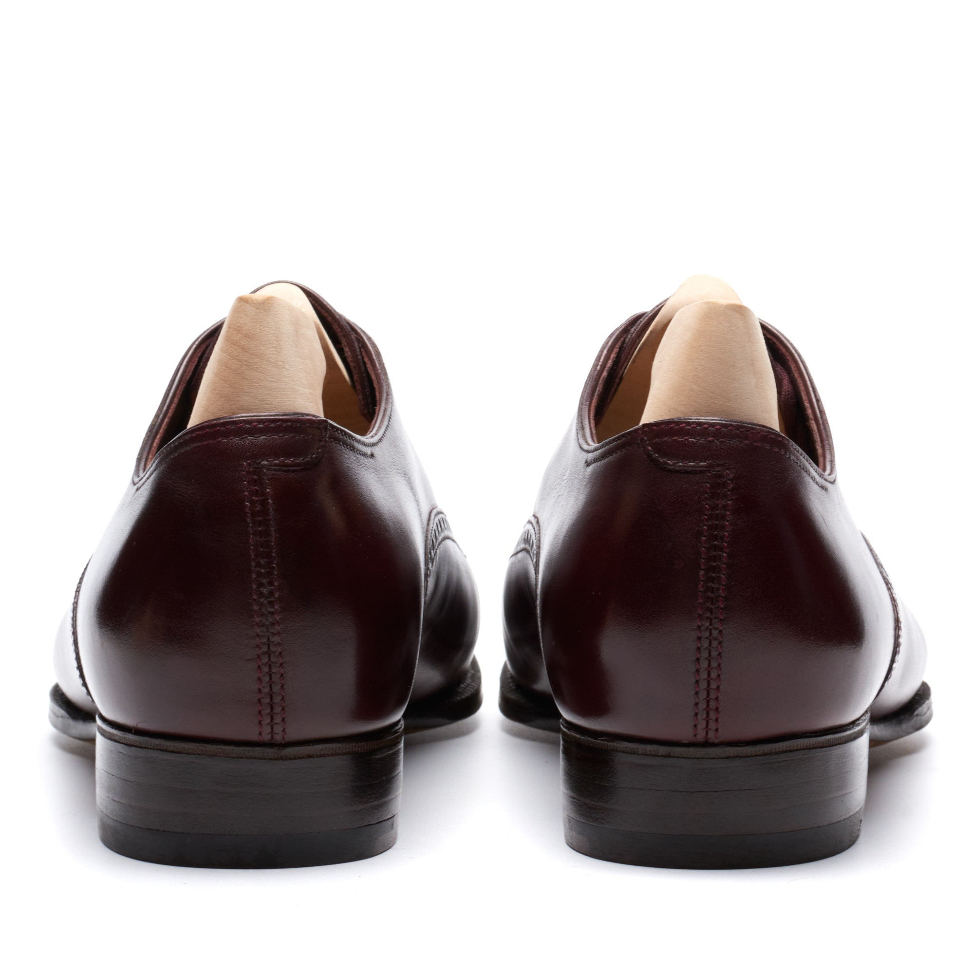 JOHN LOBB Paris Bespoke Dark Cherry Leather Oxford Shoes 7.5D US 8.5 NEW JOHN LOBB