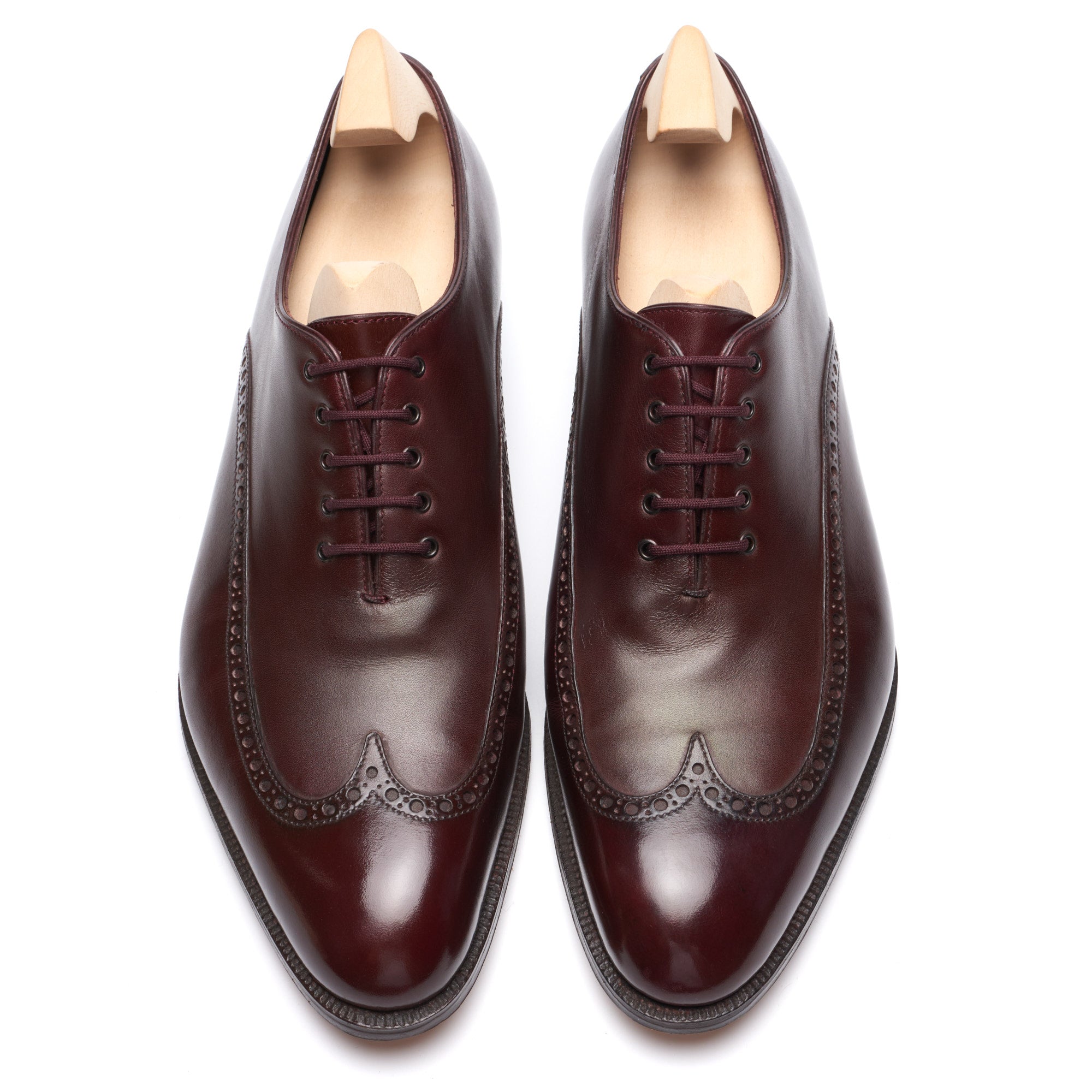 JOHN LOBB Paris Bespoke Dark Cherry Leather Oxford Shoes 7.5D US 8.5 NEW JOHN LOBB