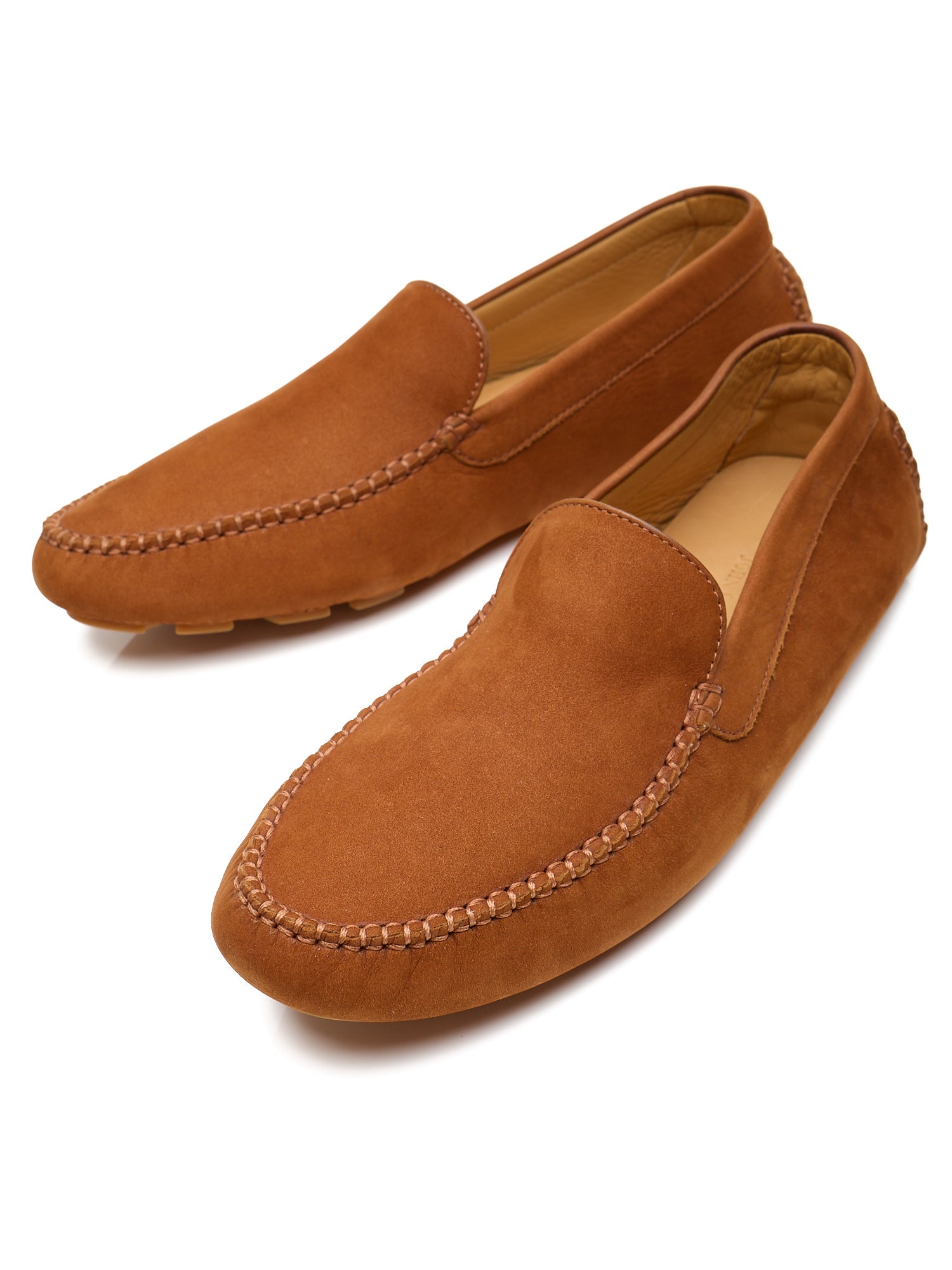 JOHN LOBB Tan Suede Leather Driving Loafers Shoes