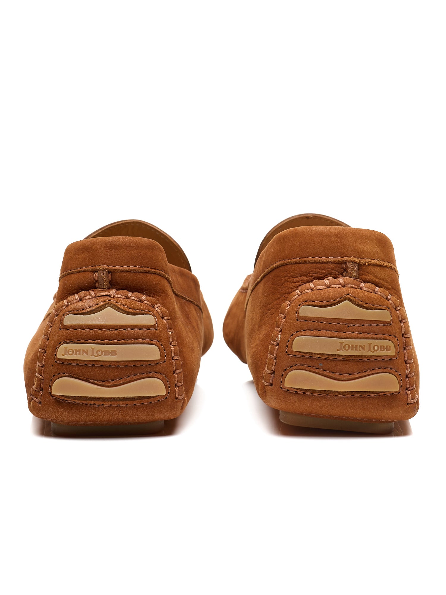 JOHN LOBB Tan Suede Leather Driving Loafers Shoes