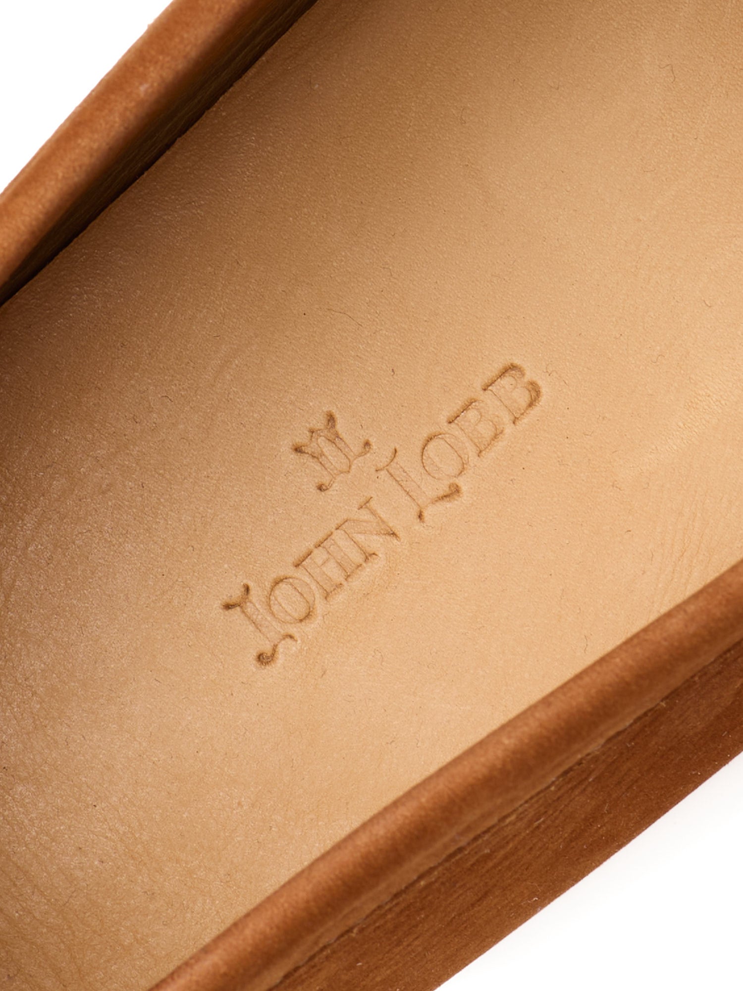 JOHN LOBB Tan Suede Leather Driving Loafers Shoes