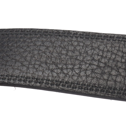 JOHN LOBB Handmade Black Calf Leather Belt with Silver-Tone Buckle 90cm 36"