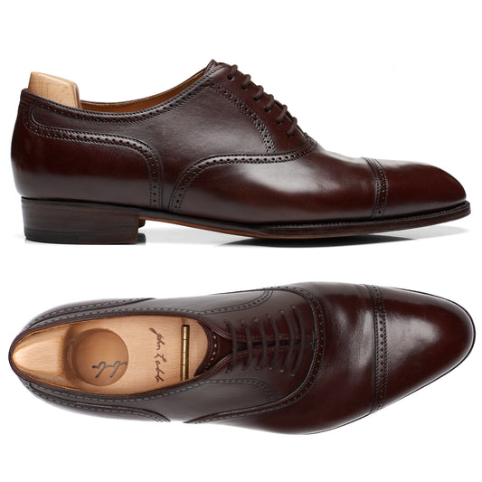 JOHN LOBB Paris Bespoke Brown Calf Leather Brogue Oxford Shoes UK 7.5 US 8.5